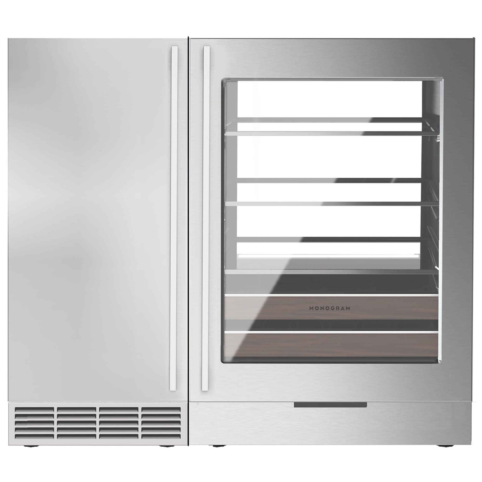 Monogram 24 in. Built-in/Freestanding 5.1 cu. ft. Compact Beverage Center with Removable Shelves & Digital Control - Custom Panel Ready, , hires