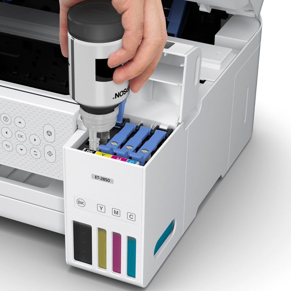 Epson - EcoTank ET-2850 All-in-One Supertank Inkjet Printer - White, , hires
