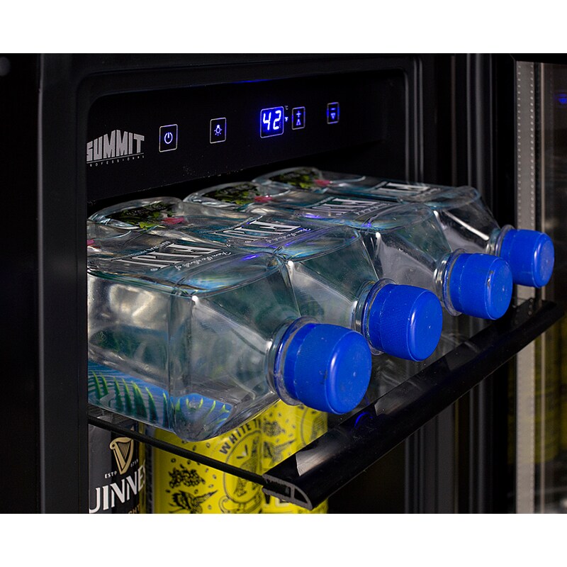 Summit 15 in. Built-In/Freestanding 2.3 cu. ft. Compact Beverage Center with Adjustable Shelves & Digital Control - Stainless Steel, , hires