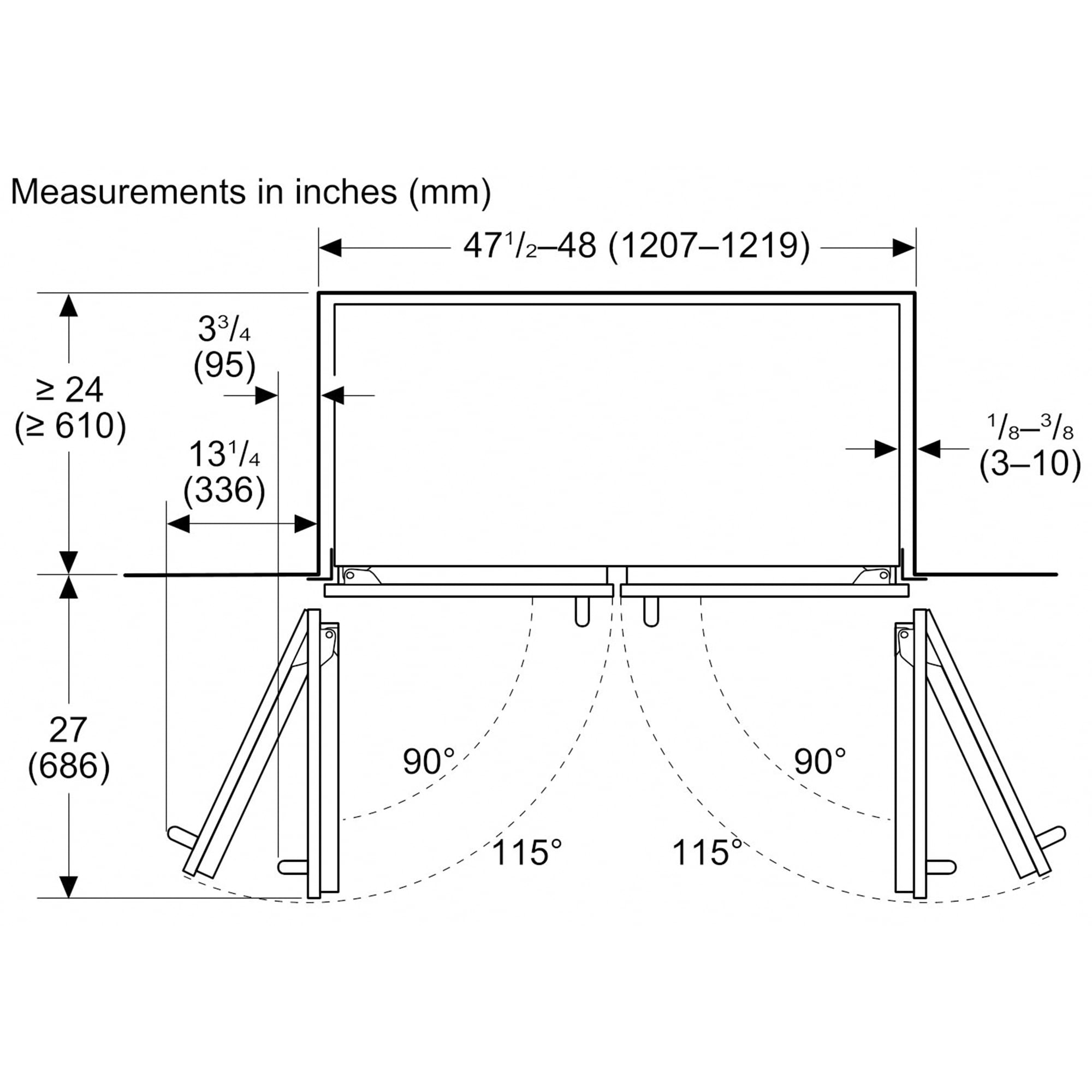 Thermador Freedom Collection 48 in. Built-In 27.7 cu. ft. Smart Counter Depth 6-Door French Door Refrigerator with Internal Water Dispenser and Professional handles - Stainless Steel, Stainless Steel, hires