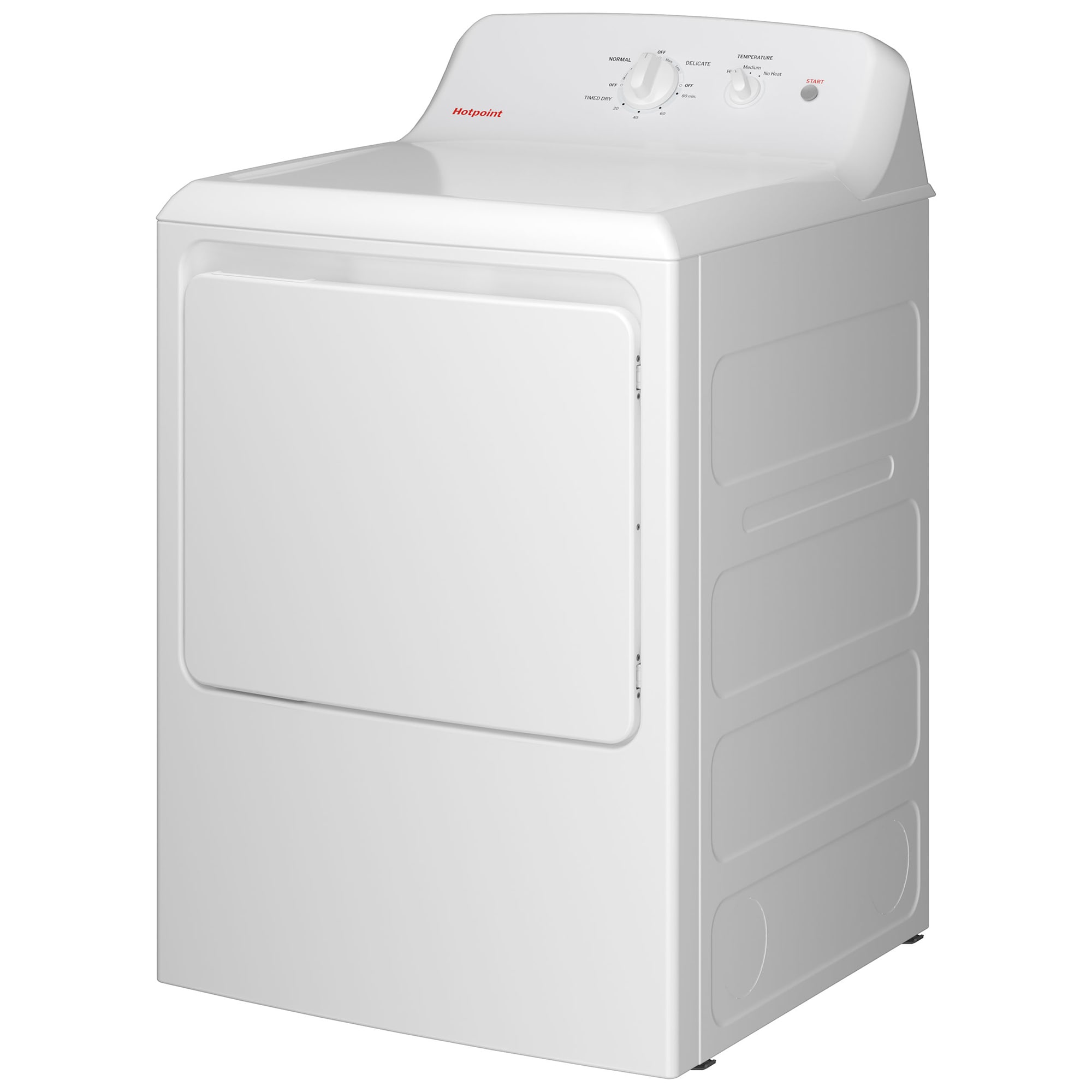 Hotpoint 27 in. 6.2 cu. ft. Electric Dryer with Up To 120 ft. Venting & Shallow Depth - White, , hires