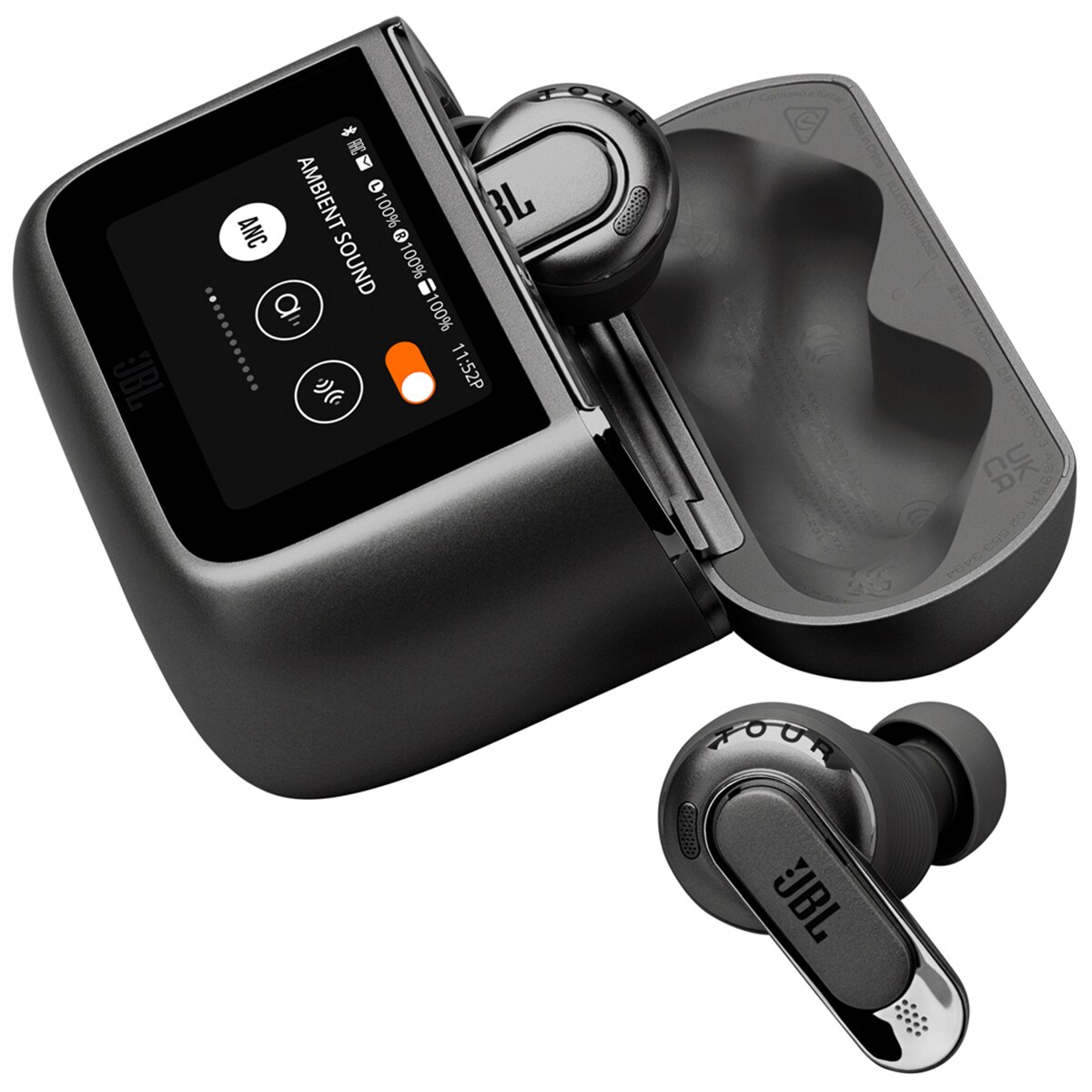 JBL True Adaptive Noise Cancelling True Wireless Headphones with Smart Case design - Black, , hires