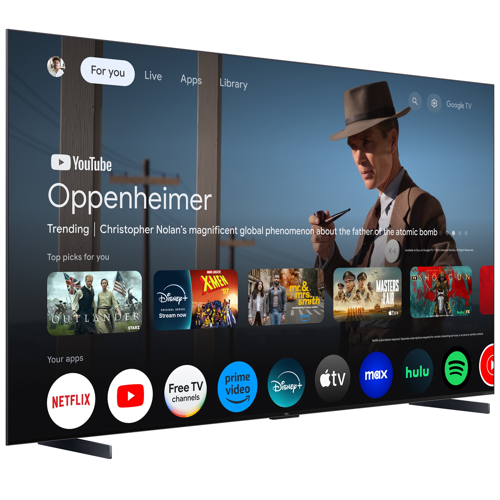 TCL - 98" Class QM7K QLED Mini-LED 4K UHD Smart Google TV, , hires