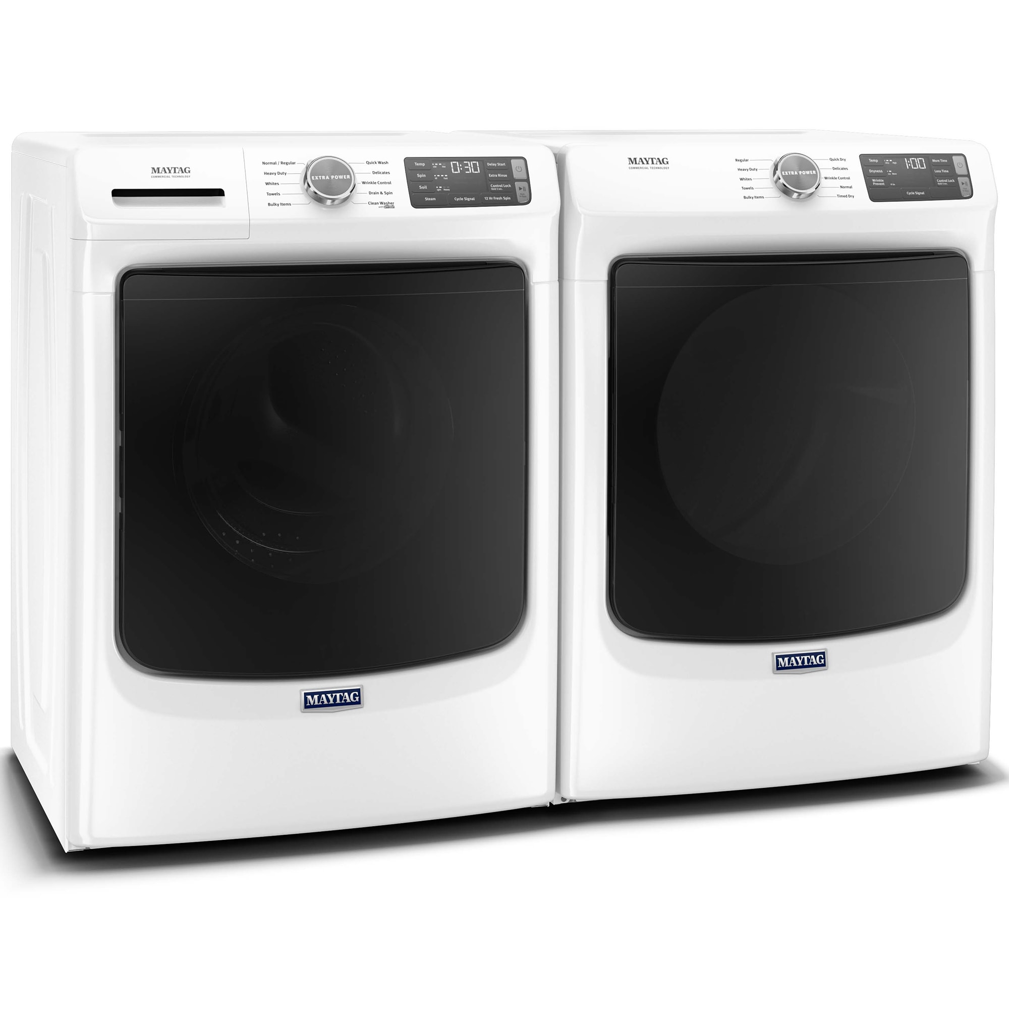 Maytag 27 in. 7.3 cu. ft. Front Loading Gas Dryer with 10 Dryer Programs, 3 Dry Options, Wrinkle Care & Sensor Dry - White, , hires