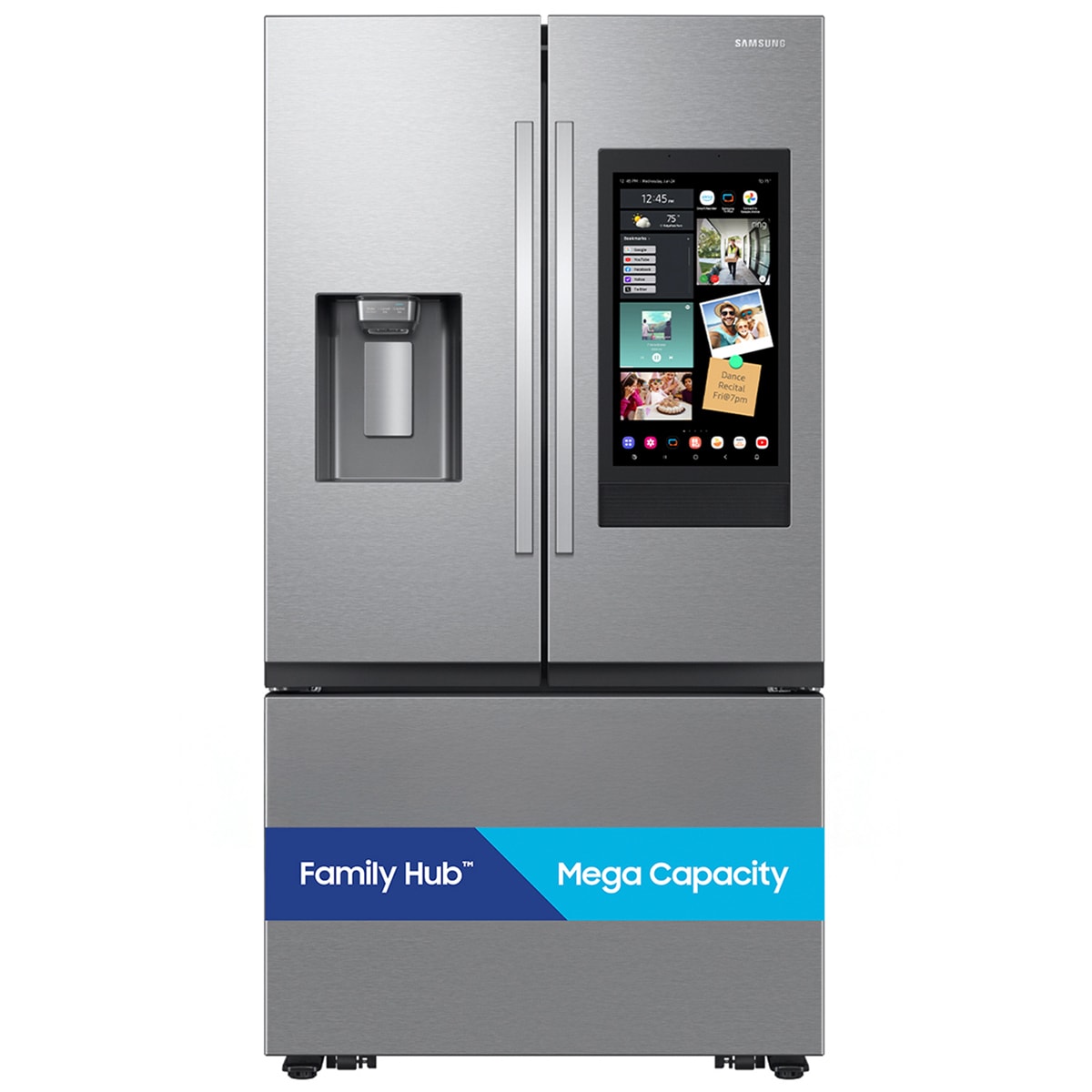 Samsung 36 in. 30 cu. ft. Smart French Door Refrigerator with Ice & Water Dispenser - Fingerprint Resistant Stainless, , hires