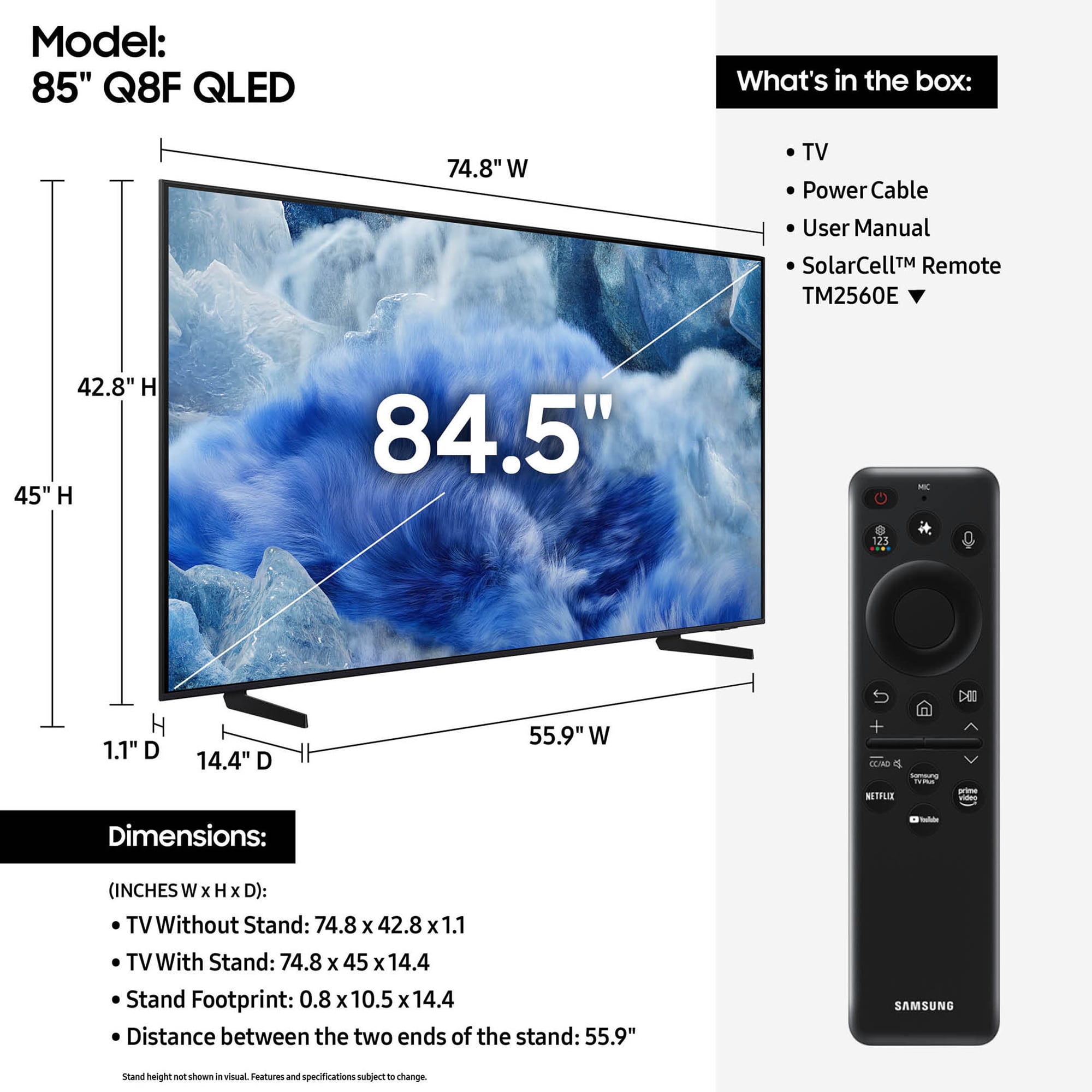 Samsung - 85" Class Q8F QLED 4K UHD Samsung Vision AI Smart TV, , hires