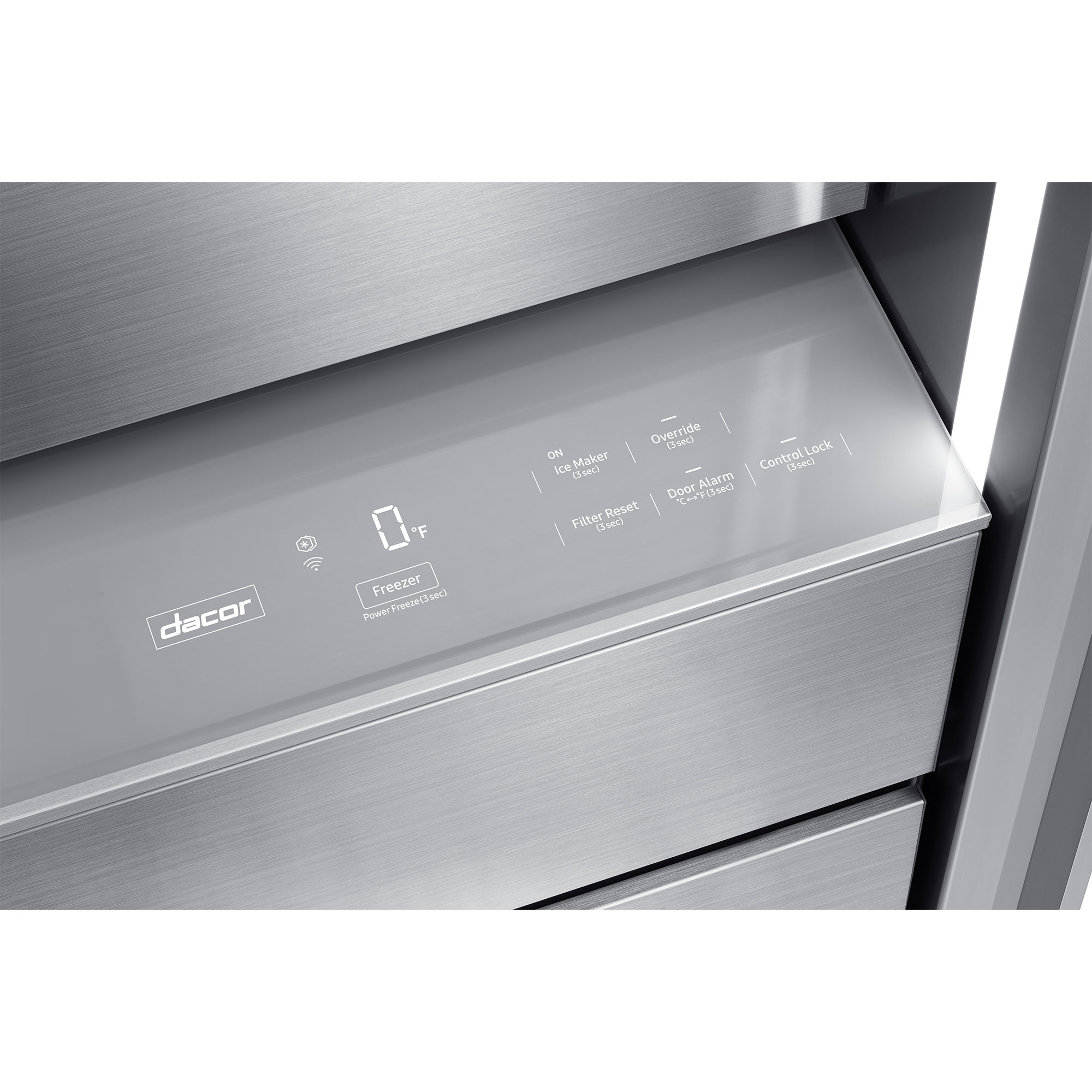 Dacor 18 in. 9.5 cu. ft. BuiltIn Upright Smart Freezer with Ice Maker