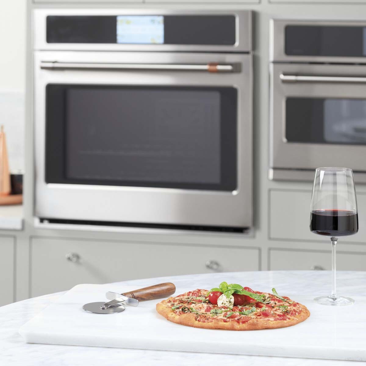 Cafe Professional Series 30 in. 5 cu. ft. Smart Electric Single Wall Oven with True European Convection - Stainless Steel, Stainless Steel, hires