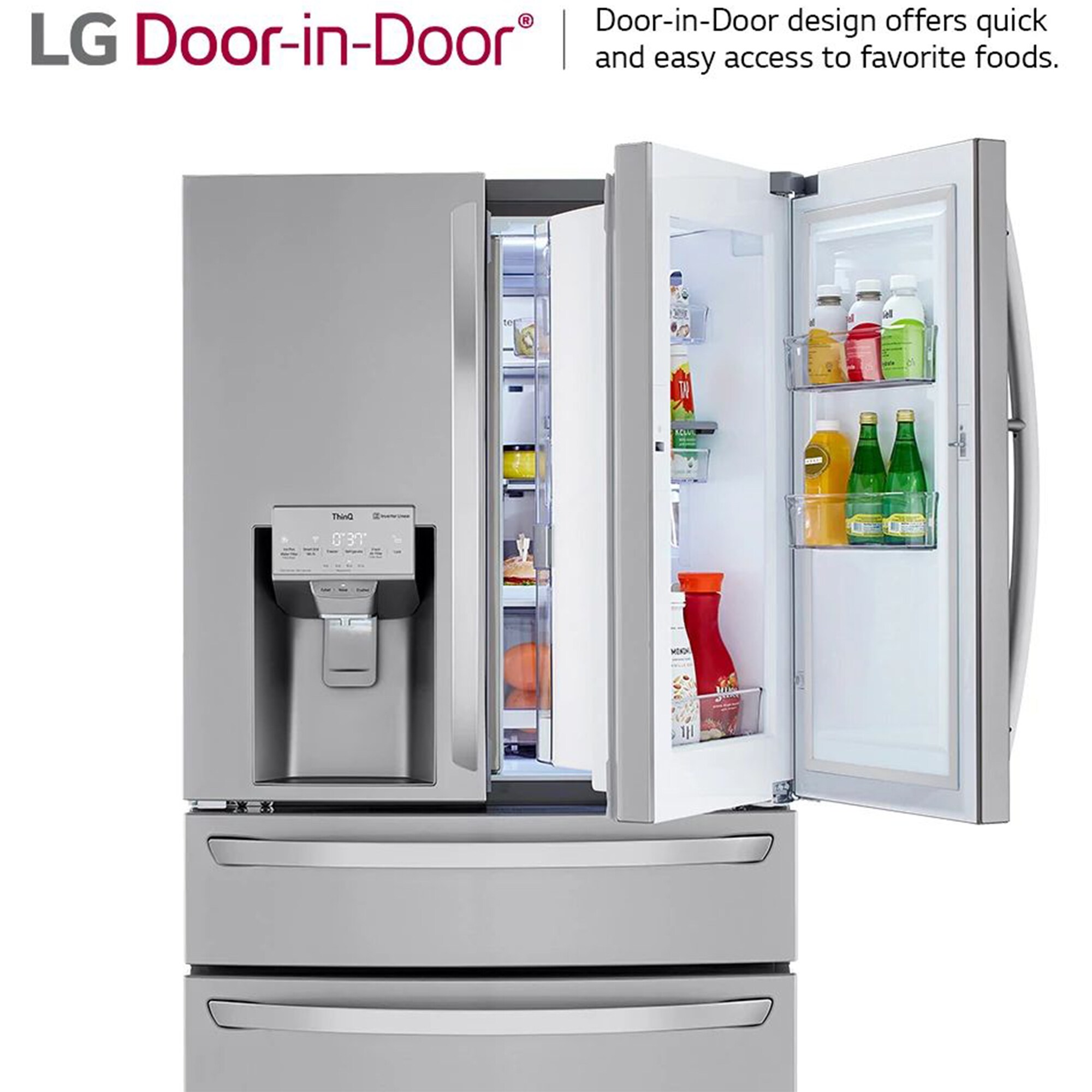 LG 36 in. 22.5 cu. ft. Smart Counter Depth 4Door French Door