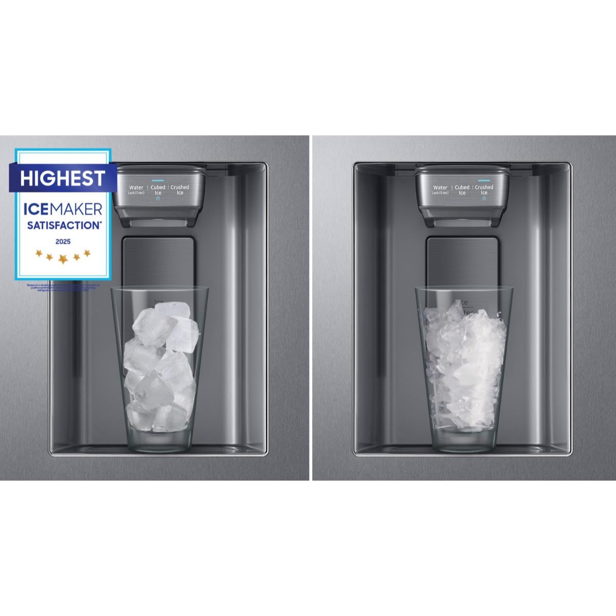 Samsung 36 in. 22 cu. ft. Smart Counter Depth Side by Side Refrigerator with Ice & Water Dispenser - Stainless Steel, Stainless Steel, hires