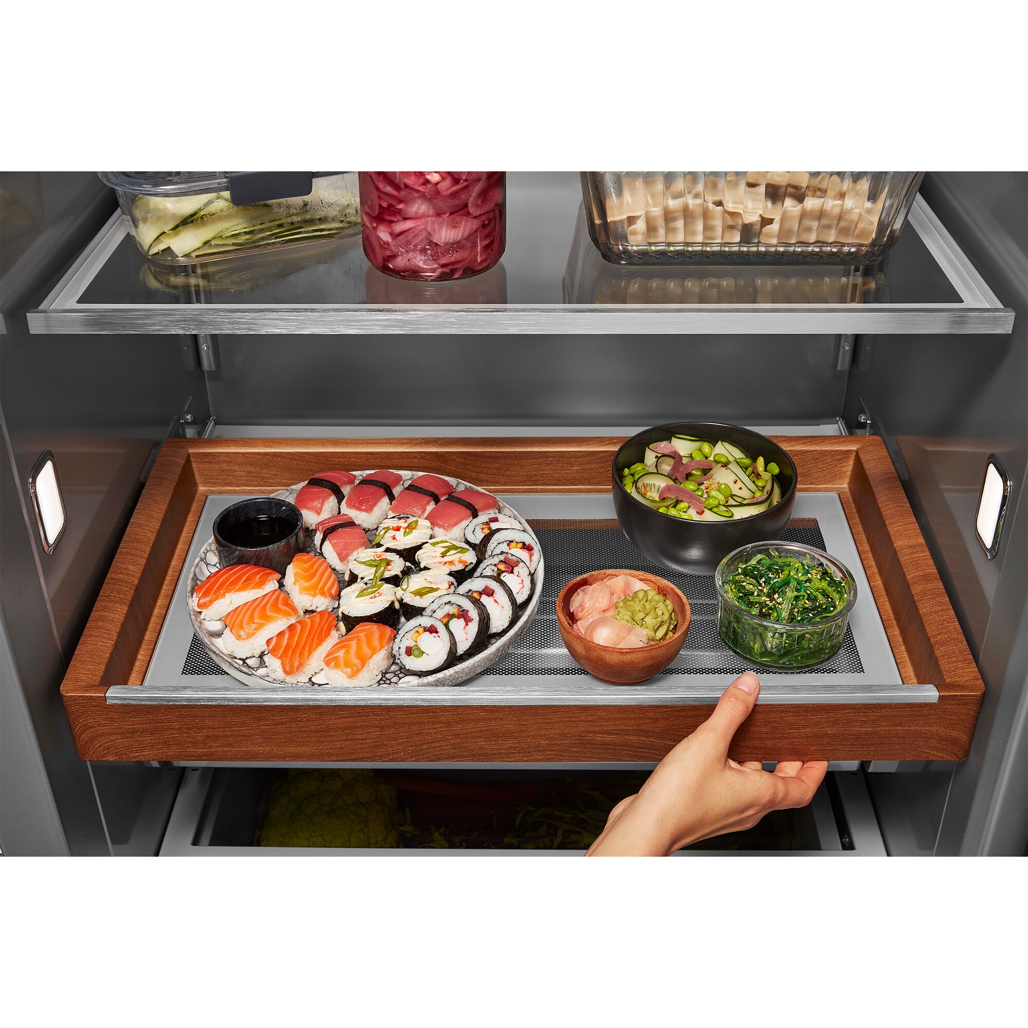 KitchenAid 48 in. 30 cu. ft. Built-In Counter Depth Side by Side Refrigerator with Ice Maker - Custom Panel Ready, Custom Panel Required, hires