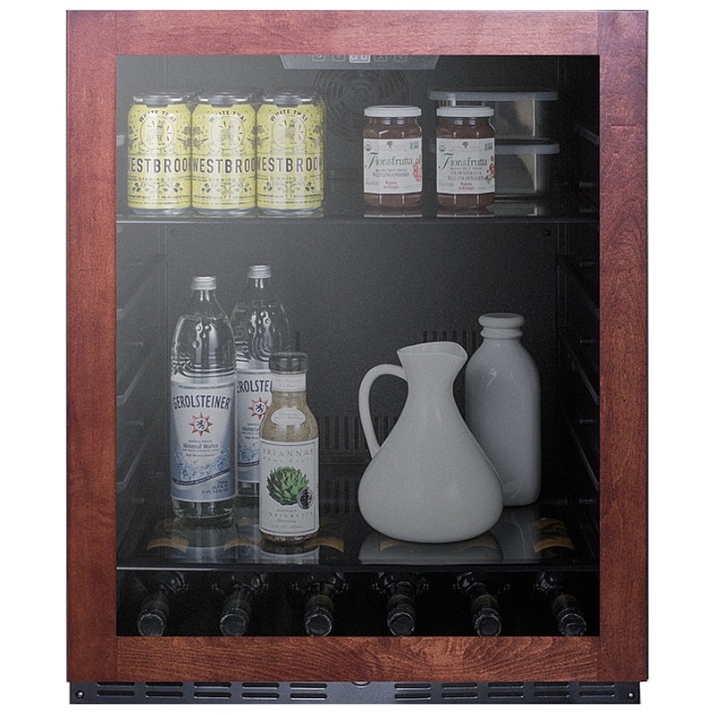 Summit 24 in. 5.0 cu. ft. Built-In/Freestanding Beverage Center with Adjustable Shelves & Digital Control - Custom Panel Ready, , hires