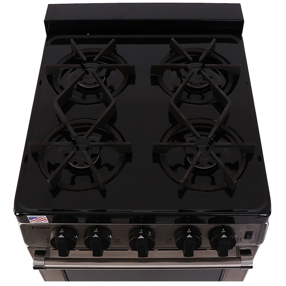 Premier Pro Series 20 in. 2.4 cu. ft. Gas Range with 4 Sealed Burners - Stainless Steel, , hires
