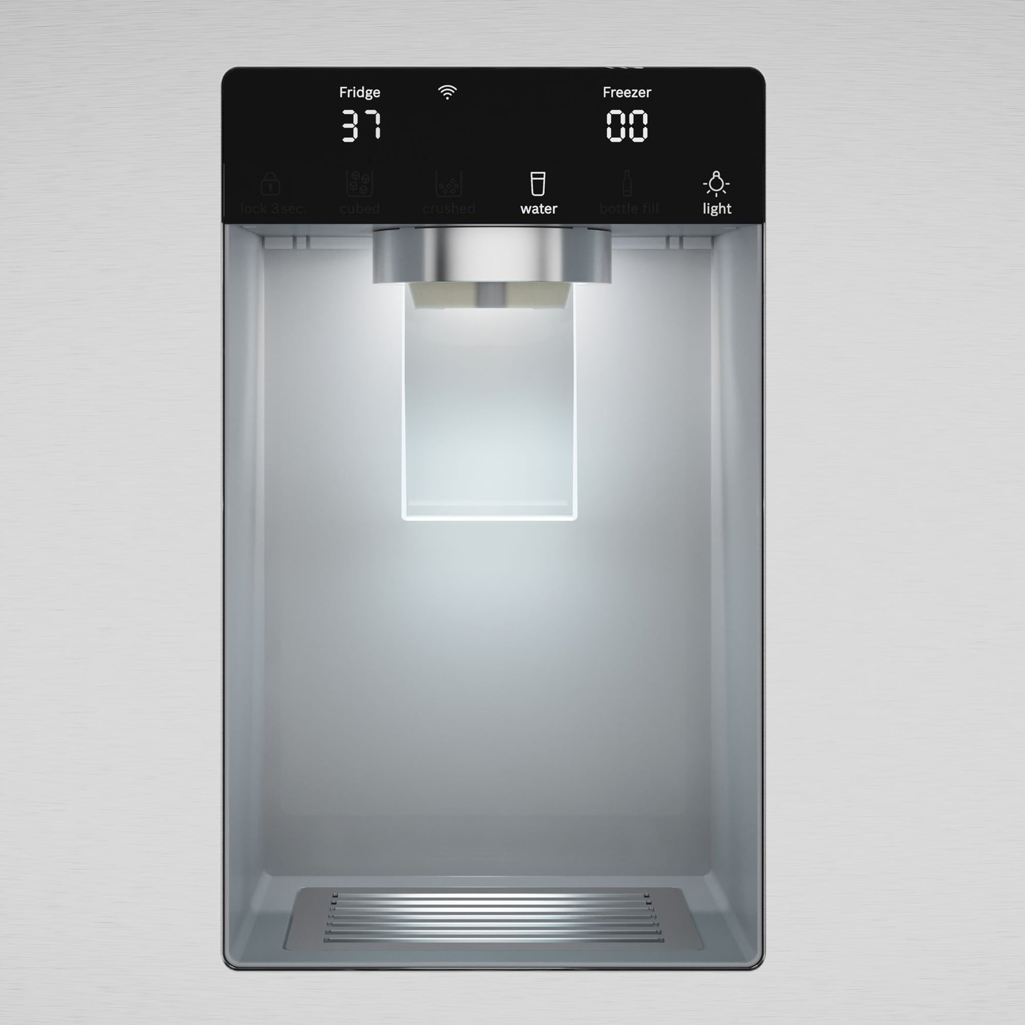 Bosch 100 Series 36 in. 26 cu. ft. Smart French Door Refrigerator with Ice & Water Dispenser - Stainless Steel, , hires