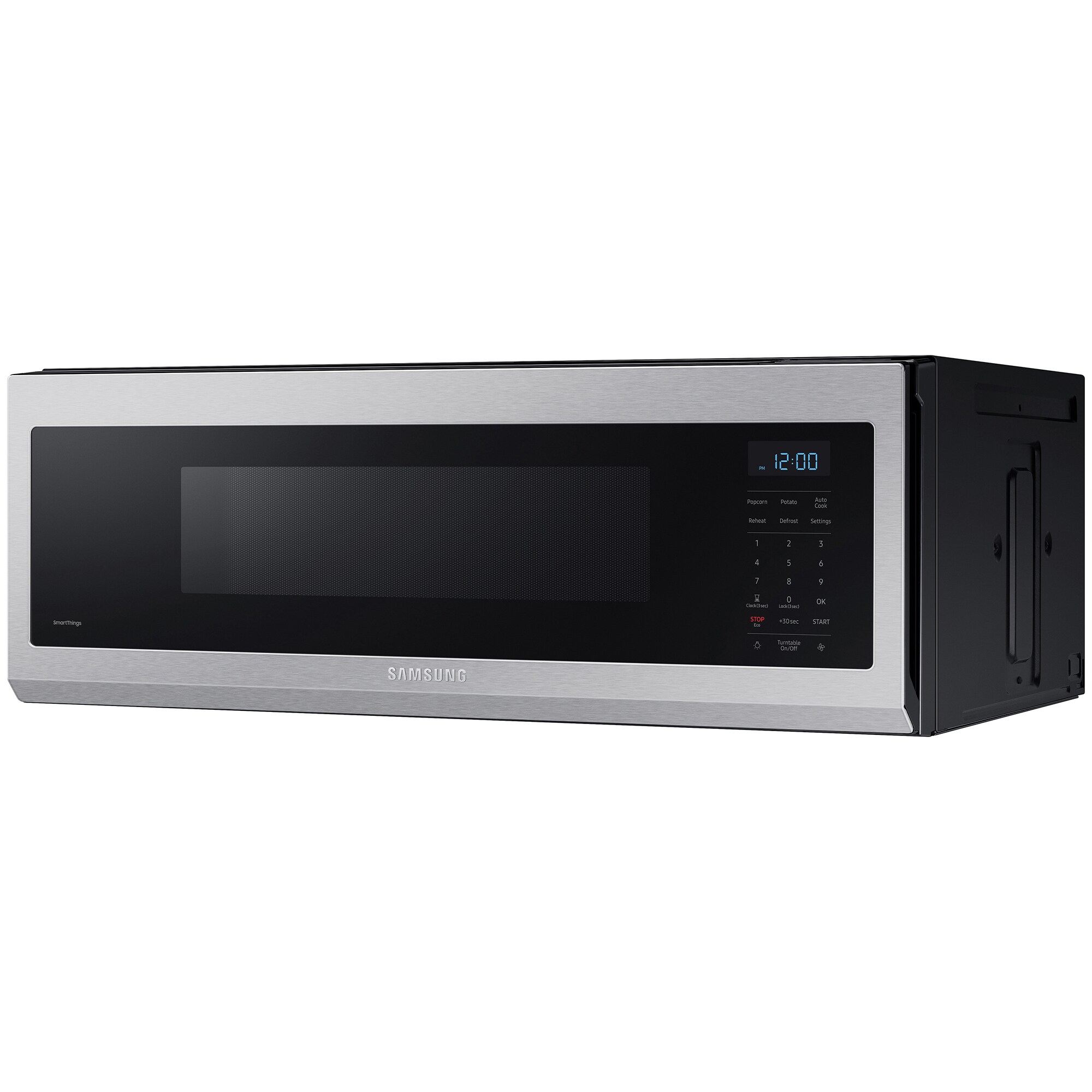 Samsung 30 in. 1.1 cu. ft. 1100W Low Profile Smart Over-the-Range Microwave with 400 CFM - Stainless Steel, Stainless Steel, hires