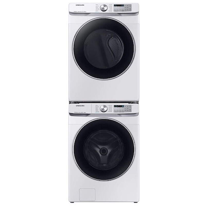 Samsung 27 in. 7.5 cu. ft. Smart Stackable Electric Dryer with Sanitize+, Steam Cycle & Sensor Dry - White, White, hires