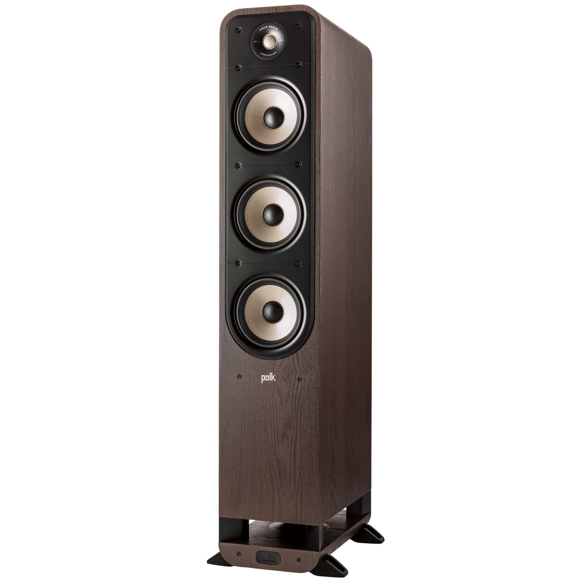 Polk Signature Elite ES60 High-Quality Large Floor-Standing Tower Speaker - Brown, Brown, hires