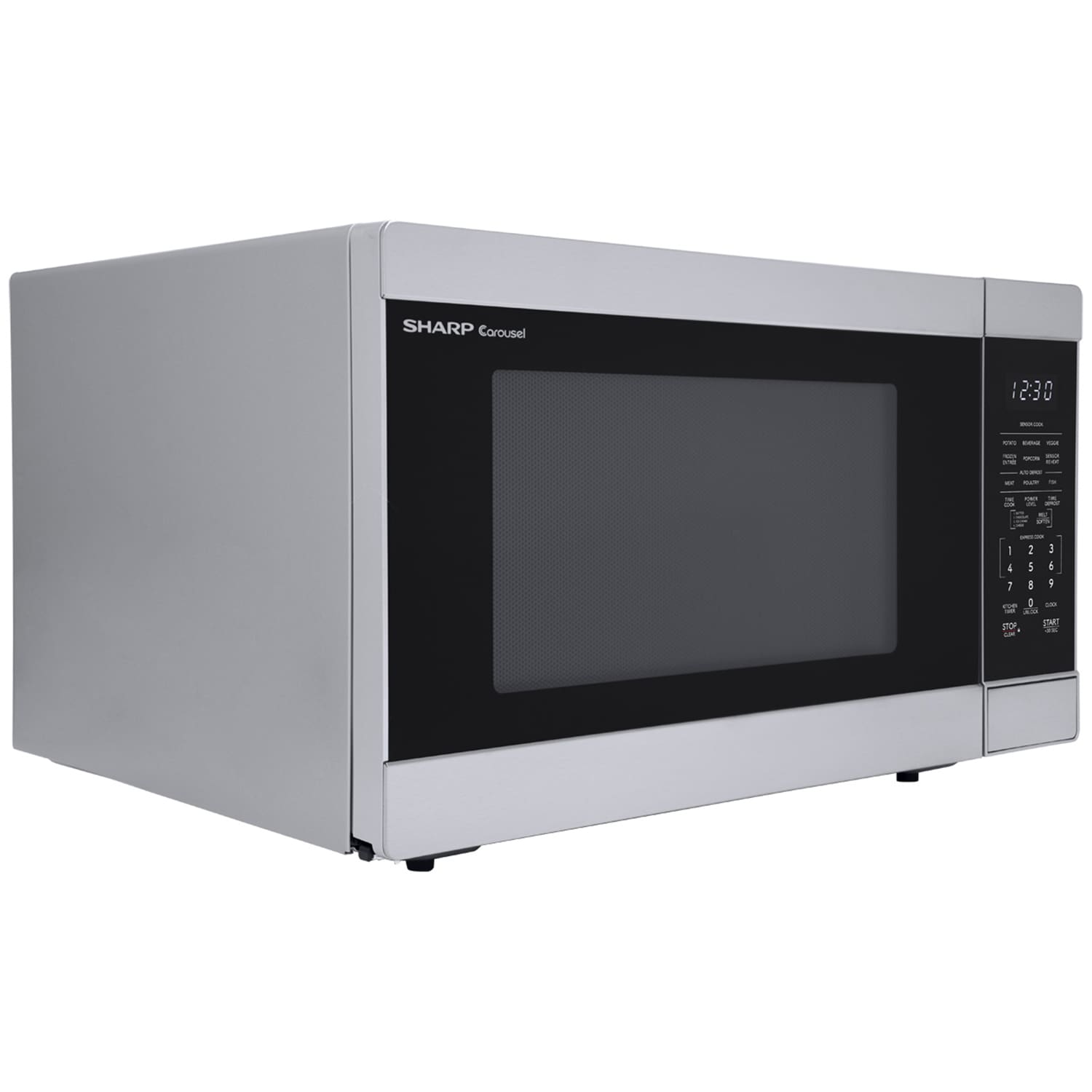 Sharp 22 in. 1.6 cu. ft. 1100W Countertop Microwave with Sensor Cooking - Stainless Steel, , hires