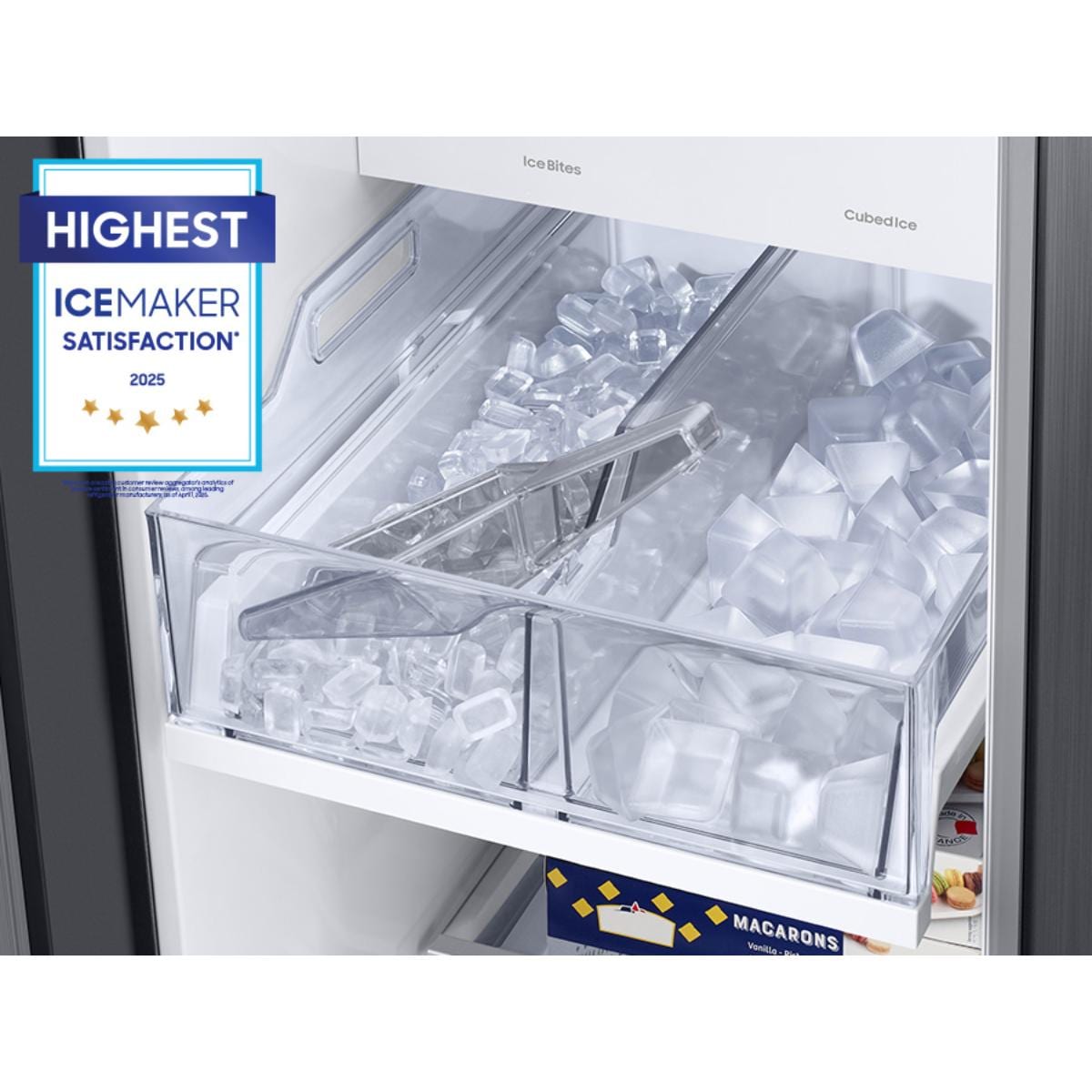 Samsung Bespoke 36 in. 28.0 cu. ft. Smart Side-by-Side Refrigerator with Internal Water Dispenser - White Glass, White Glass, hires