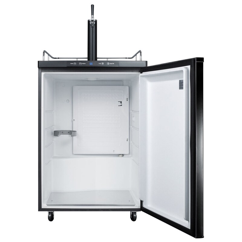 Summit 24 in. 5.6 cu. ft. Beer Dispenser with 1 Tap, Digital Controls & Digital Thermostat - Black, , hires