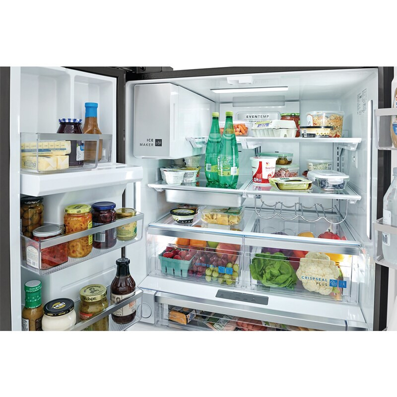 Frigidaire Gallery 36 in. 27.8 cu. ft. French Door Refrigerator with Ice & Water Dispenser - Smudge-Proof Black SS, Smudge-Proof Black SS, hires
