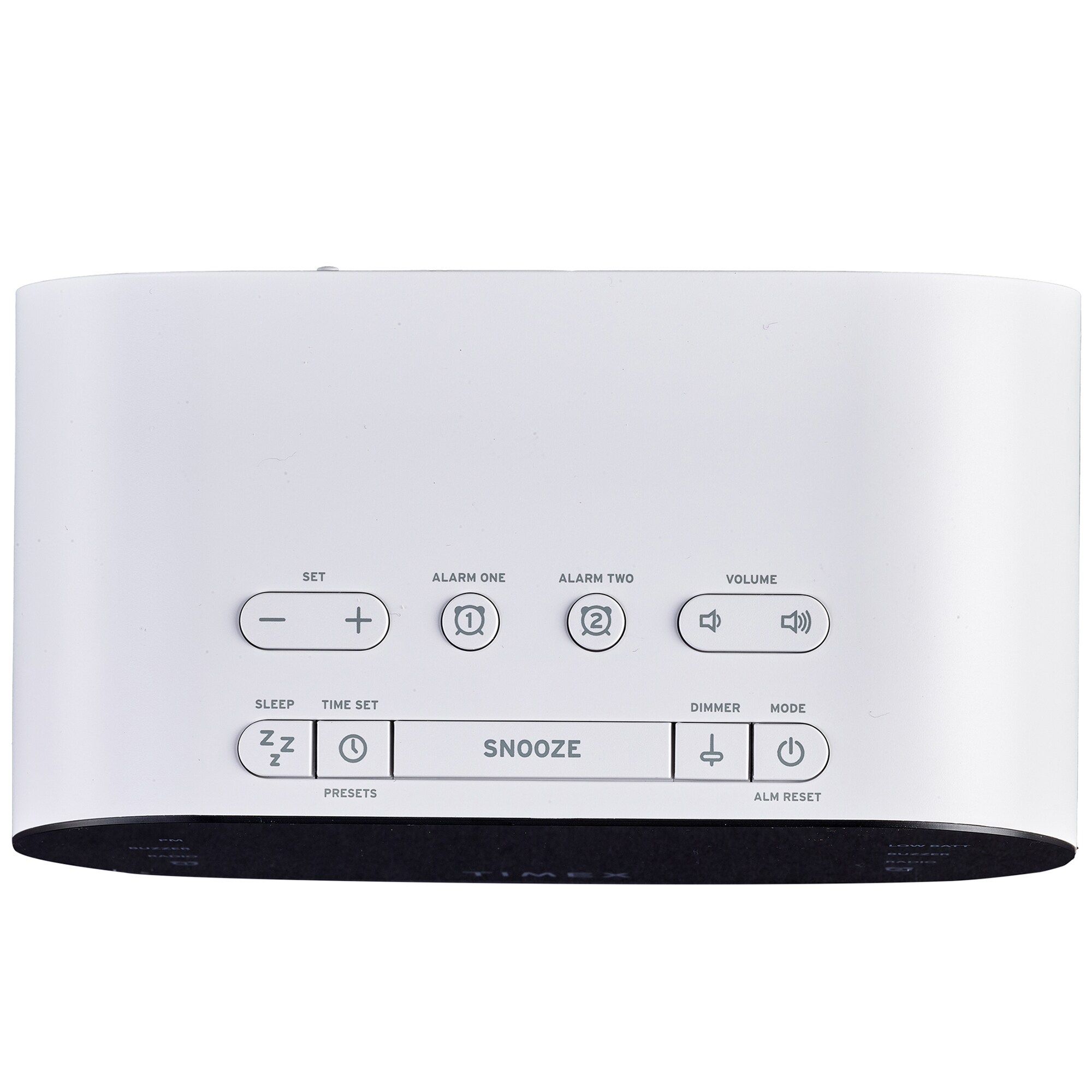 Timex Alarm Clock for Bedroom with FM Radio and USB Charging - White (T232W), , hires