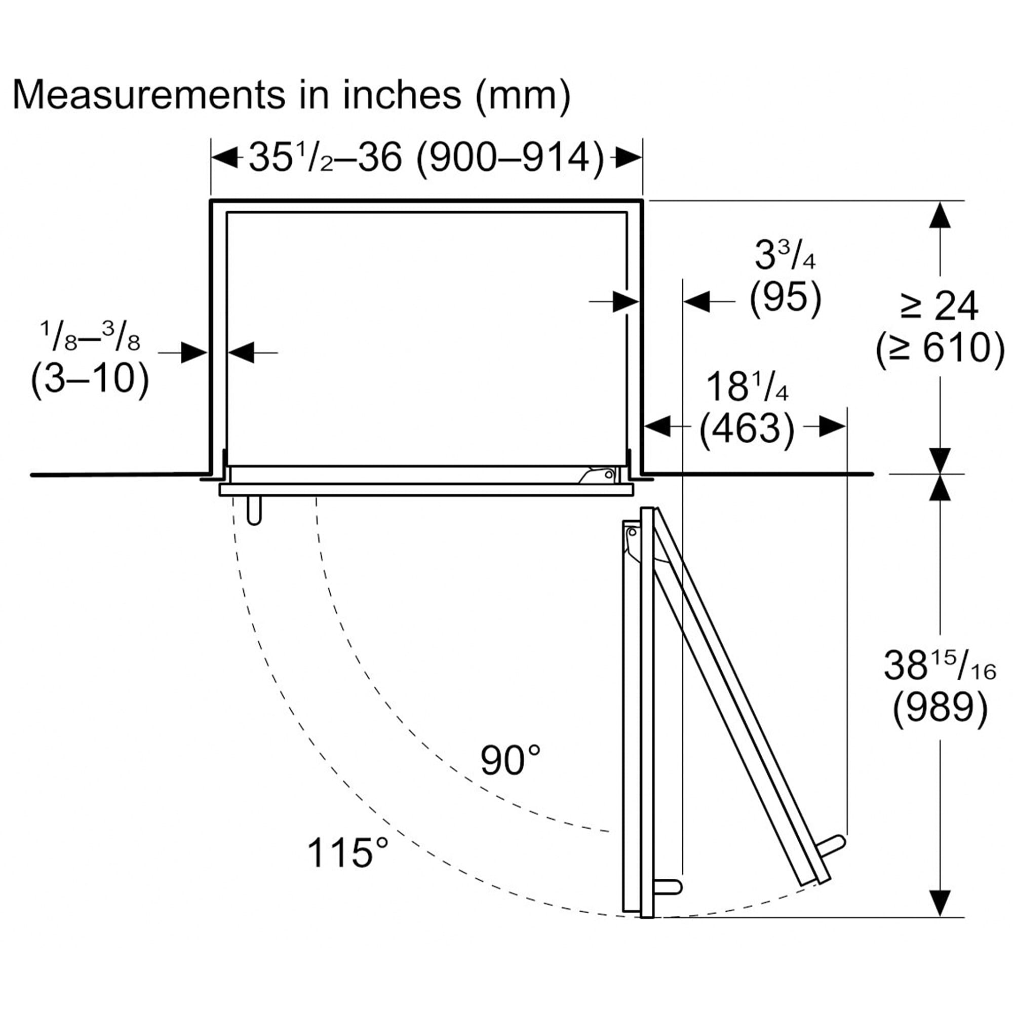 Thermador Freedom Collection 36 in. Built-In 20.2 cu. ft. Smart Counter Depth Bottom Freezer Refrigerator with Internal Water Dispenser and Professional handles- Stainless Steel, Stainless Steel, hires