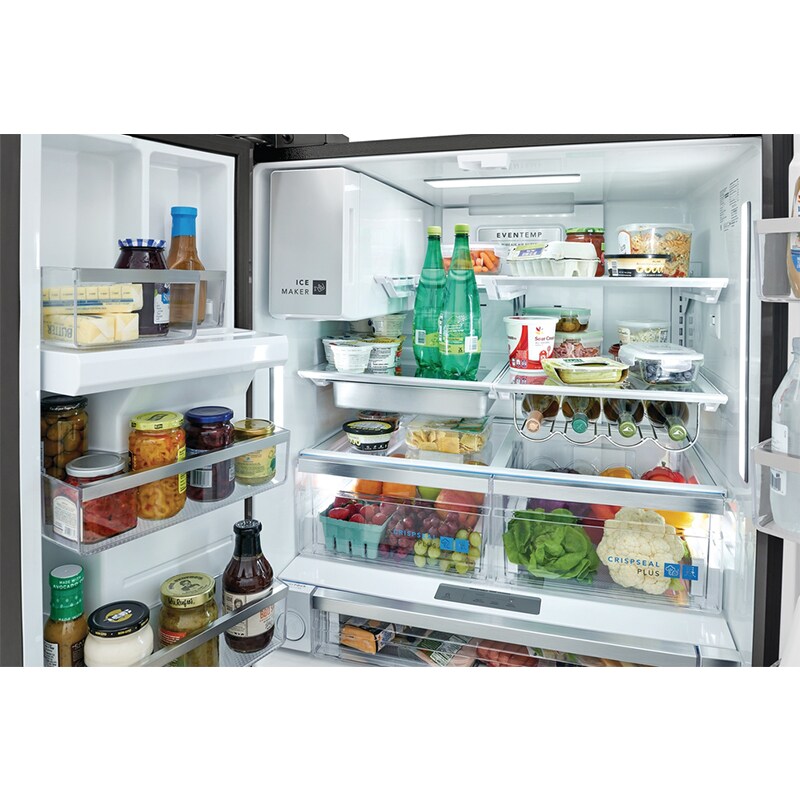 Frigidaire Gallery 36 in. 27.8 cu. ft. French Door Refrigerator with Ice & Water Dispenser - Smudge-Proof Black SS, Smudge-Proof Black SS, hires
