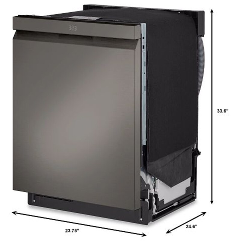 LG 24 in. Top Control Smart Dishwasher with 42 dBa Sound Level, 3rd-Rack, Dynamic Heat Dry & Pocket - PrintProof Black Stainless Steel, PrintProof Black Stainless Steel, hires
