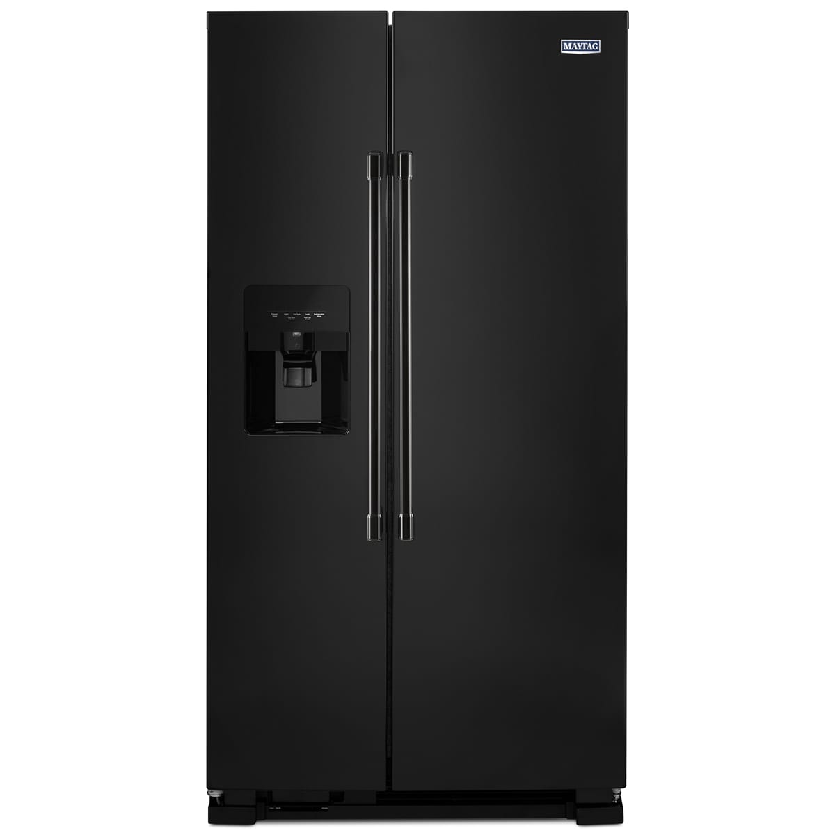 Maytag 36 in. 24.5 cu. ft. Side by Side Refrigerator with Ice & Water Dispenser - Black, Black, hires