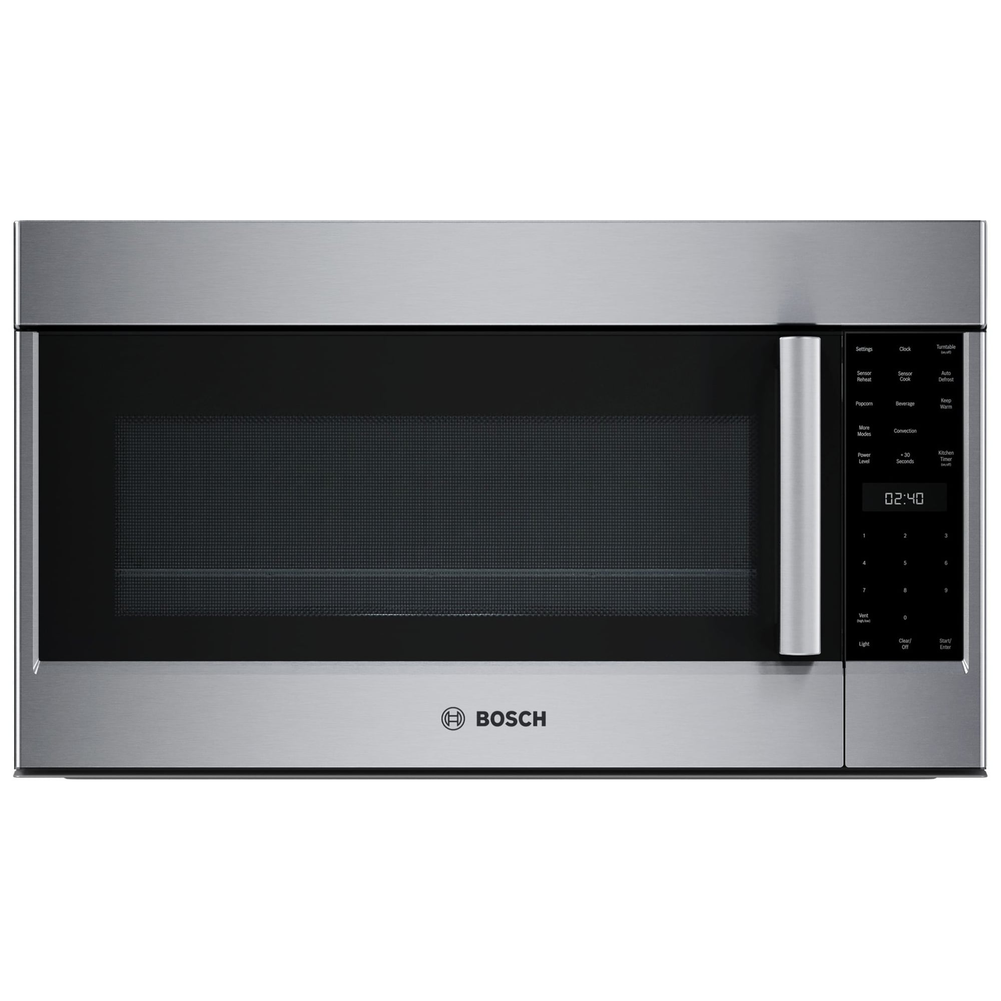 Bosch Benchmark Series 30 in. 1.9 cu. ft. 1000W Over-the-Range Microwave with 385 CFM, Convection & Sensor Cooking - Stainless Steel, , hires