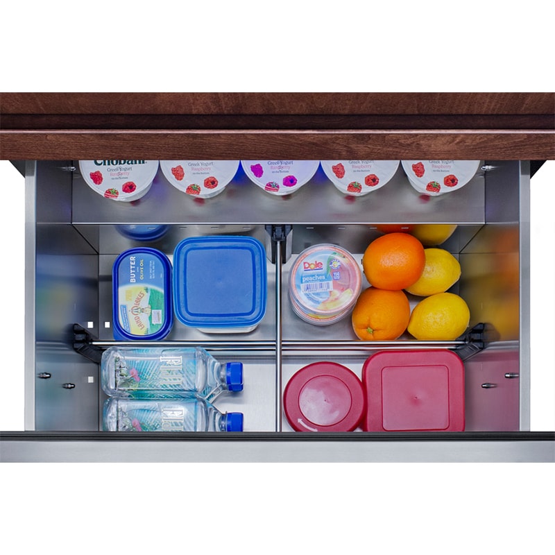 Summit 27 in. 4.8 cu. ft. Outdoor Double Refrigerator Drawers - Custom Panel Ready, , hires