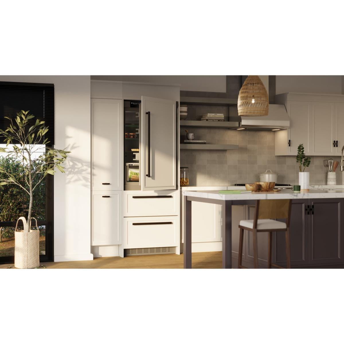 Liebherr 30 in. 14.1 cu. ft. Built-In Counter Depth Bottom Freezer Refrigerator with Ice Maker - Custom Panel Ready, , hires