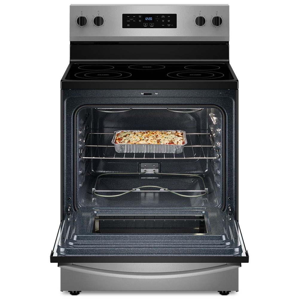 Whirlpool 30 in. 5.3 cu. ft. Electric Range with Radiant Burners - Stainless Steel, Stainless Steel, hires