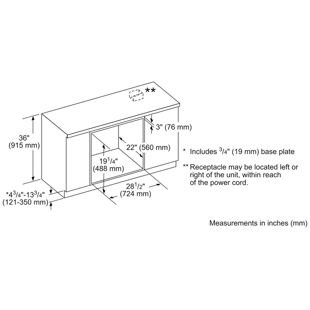 Thermador Professional Series 30 in. 1.6 cu. ft. 1000W Built-In Microwave with Convection & Sensor Cooking - Stainless Steel, , hires