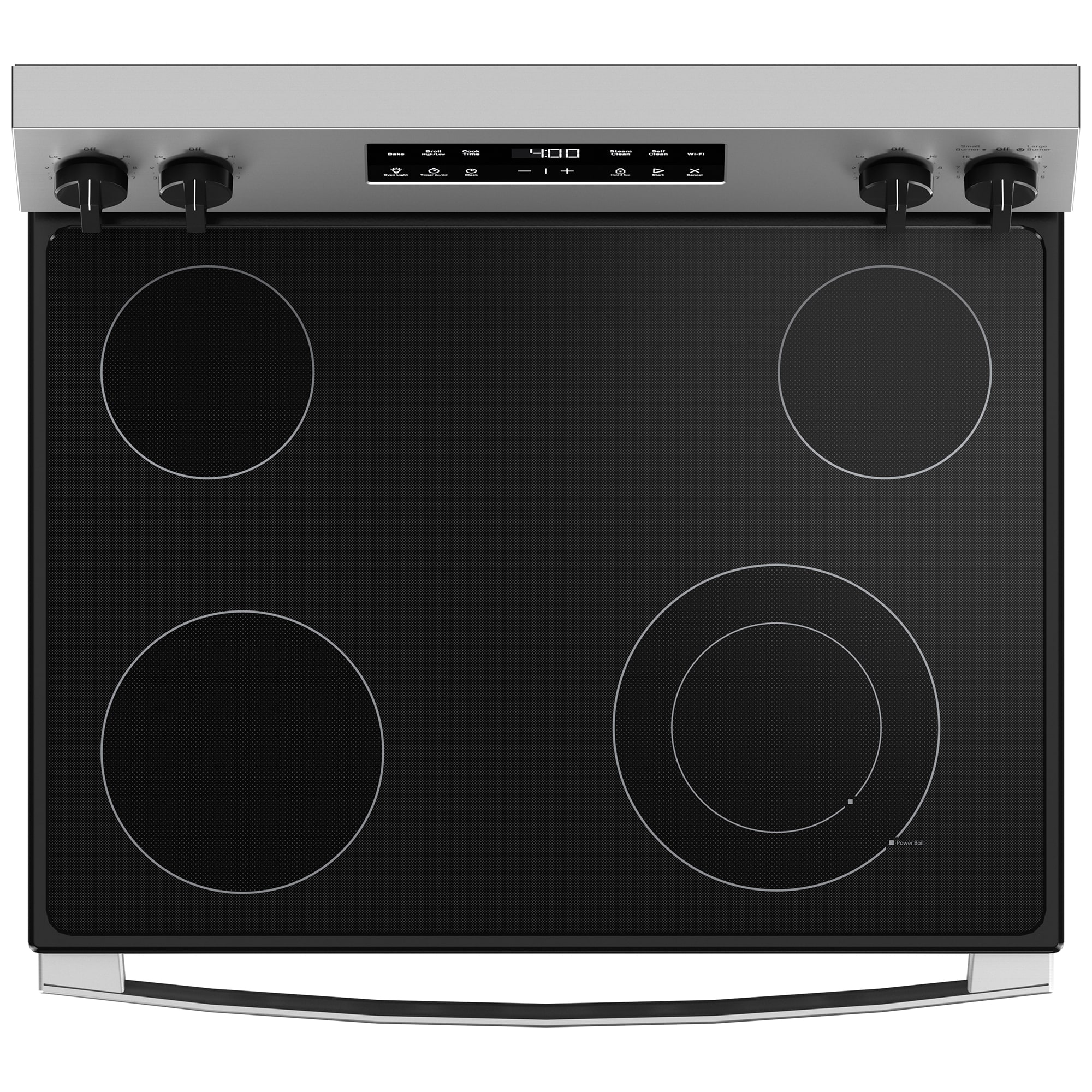 GE 400 Series 30 in. 5.3 cu. ft. Smart Electric Range with Radiant Burners - Stainless Steel, Stainless Steel, hires