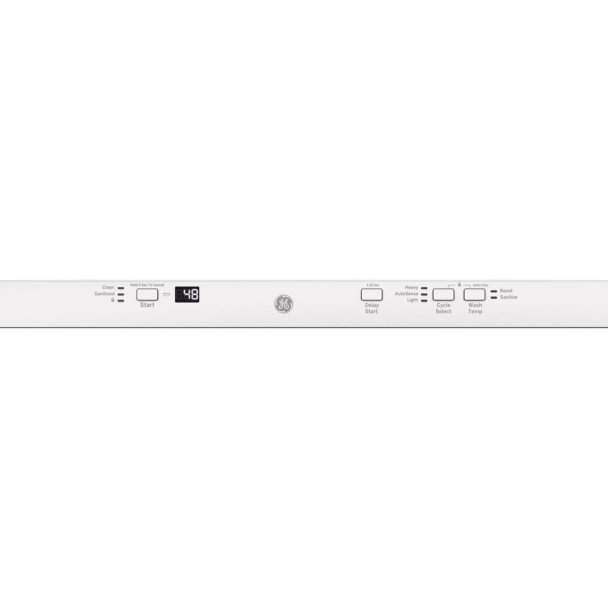 GE 24 in. Top Control Flush-Mount Dishwasher with 51 dBa Sound Level & Condensate Dry - White, , hires
