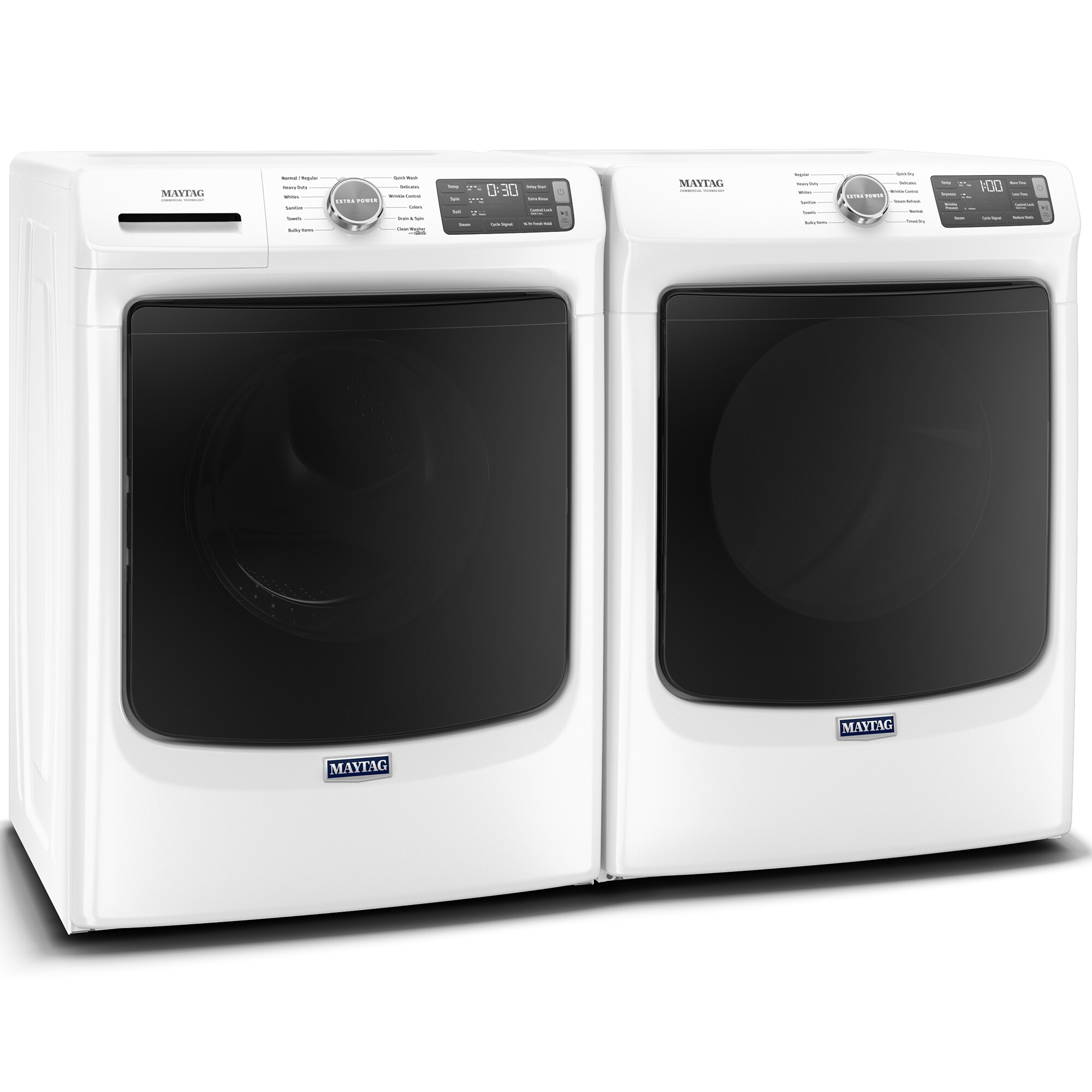 Maytag 27 in. 7.3 cu. ft. Stackable Gas Dryer with Extra Power, Sanitize, Steam & Quick Dry