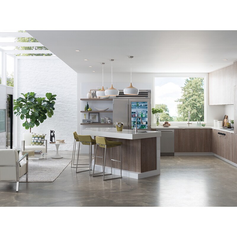 Sub-Zero Pro 48 in. 30.4 cu. ft. Built-In Smart Counter Depth 6-Door Side-by-Side Refrigerator with Glass Door & Ice Maker - Stainless Steel, , hires