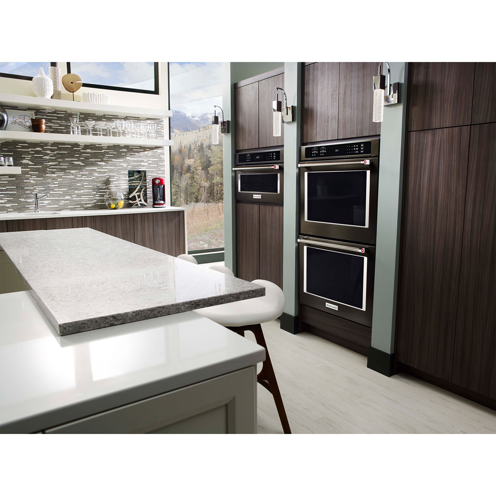KitchenAid 30 in. 1.4 cu. ft. 900W Built-In Microwave with Convection & Sensor Cooking - Black Stainless Steel with PrintShield Finish, Black Stainless Steel with PrintShield Finish, hires