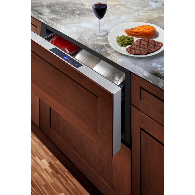 Summit 30 in. 2.4 cu. ft. Outdoor Single Refrigerator Drawer - Stainless Steel, , hires