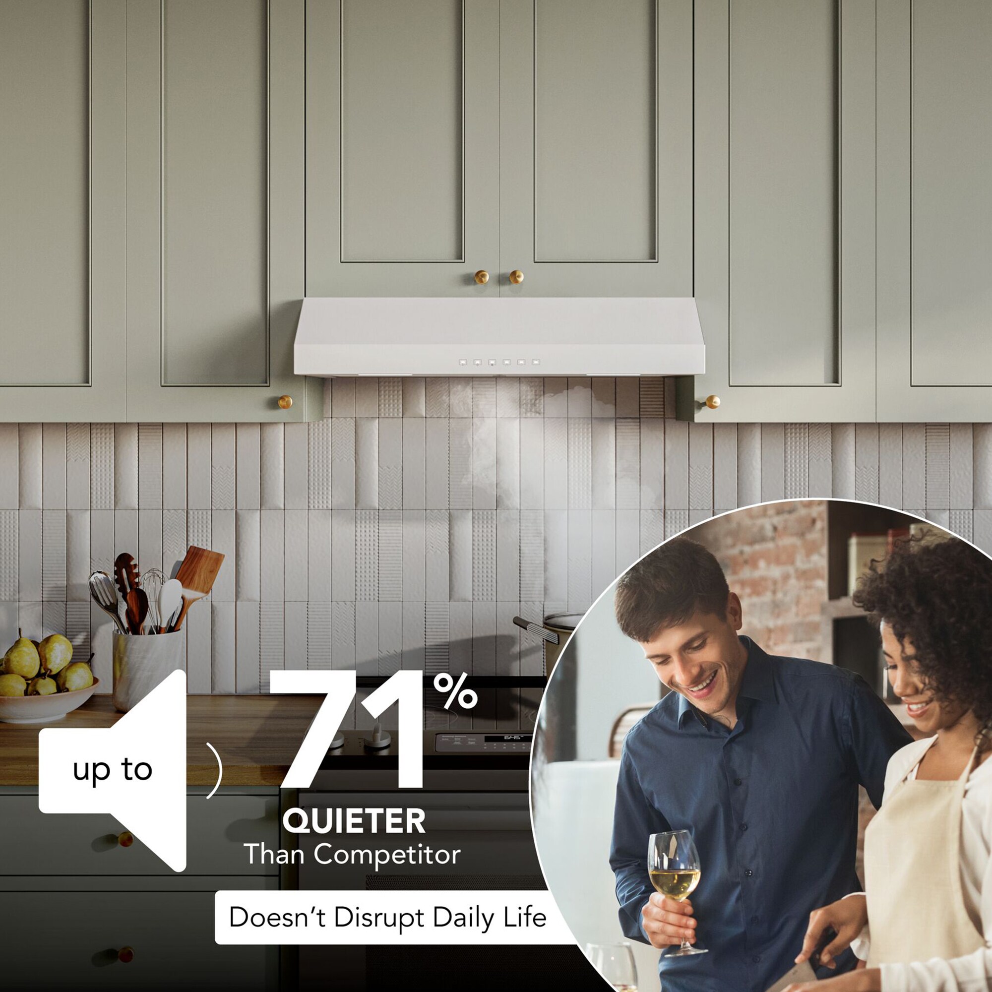 Broan Glacier GLA3 Series 30 in. Convertible Standard Style Range Hood with 490 CFM, 3 Fan Speeds & 2 LED Lights - White, , hires