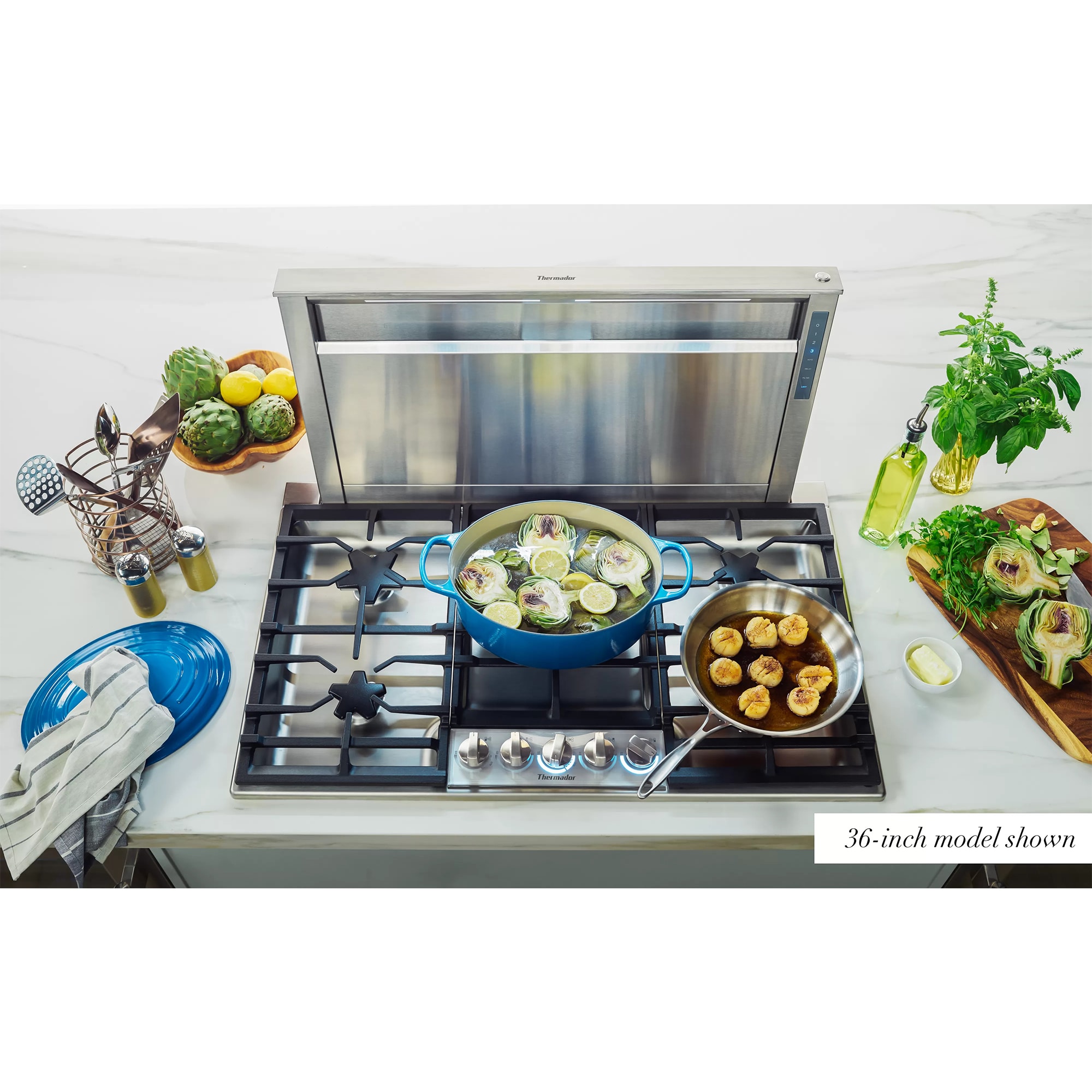 Thermador Masterpiece Series 30 in. Convertible Downdraft with 3 Fan Speeds - Stainless Steel, , hires