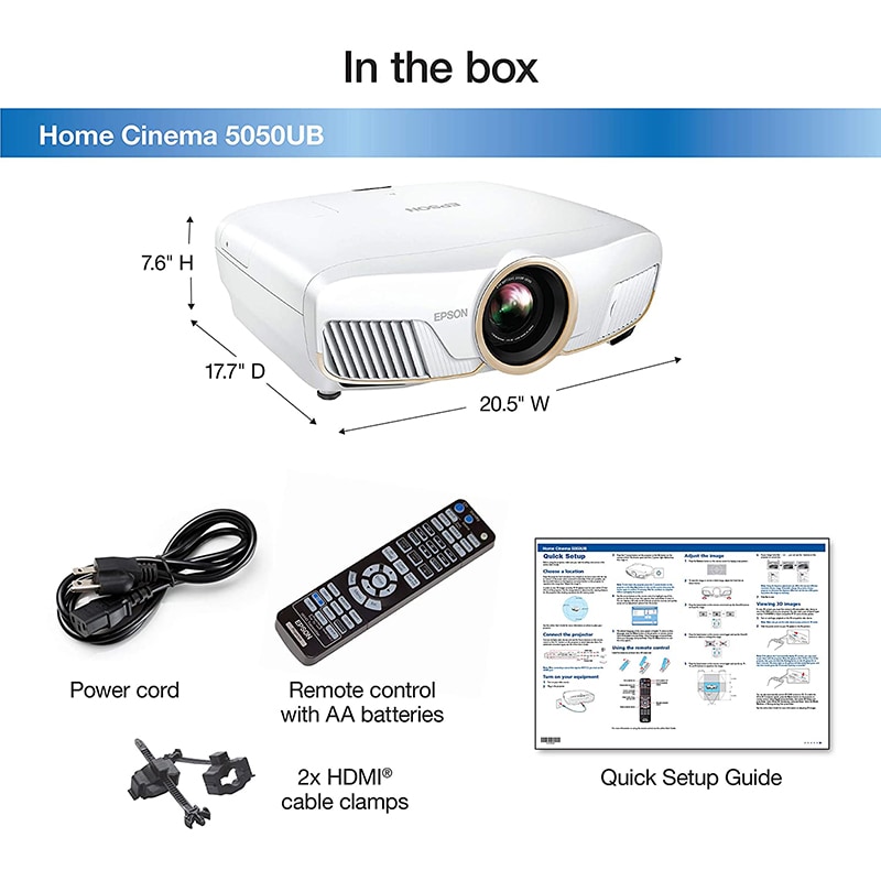 Epson Home Cinema 5050UB 3LCD Projector with 4K Enhancement and HDR, , hires