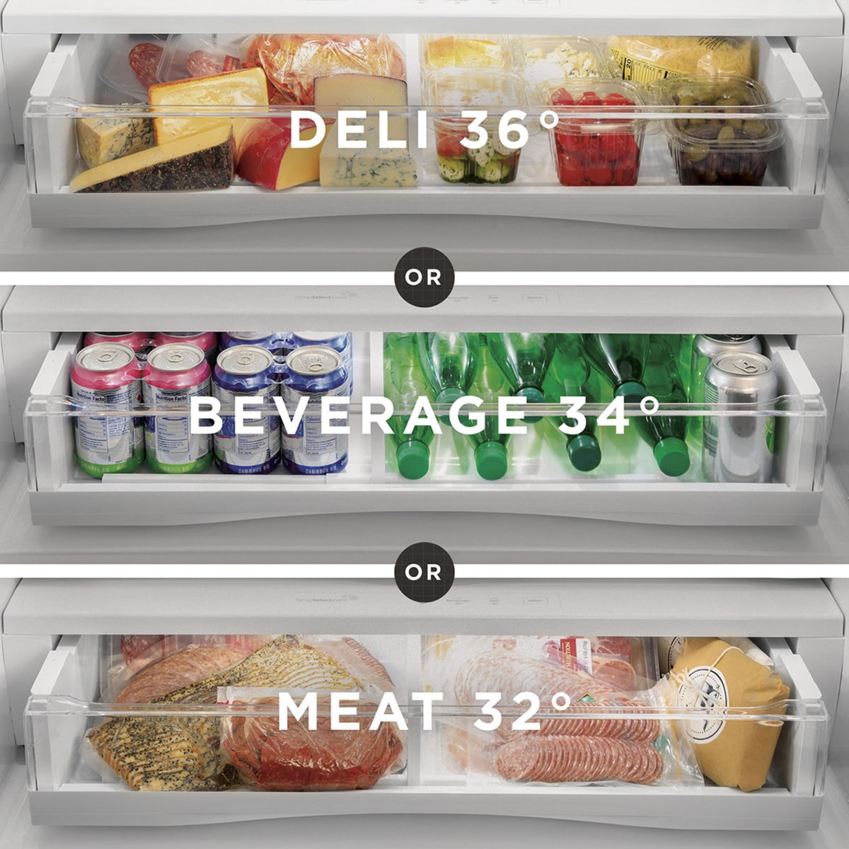 GE Profile 36 in. 27.7 cu. ft. French Door Refrigerator with Ice & Water Dispenser - Fingerprint Resistant Stainless, Fingerprint Resistant Stainless, hires