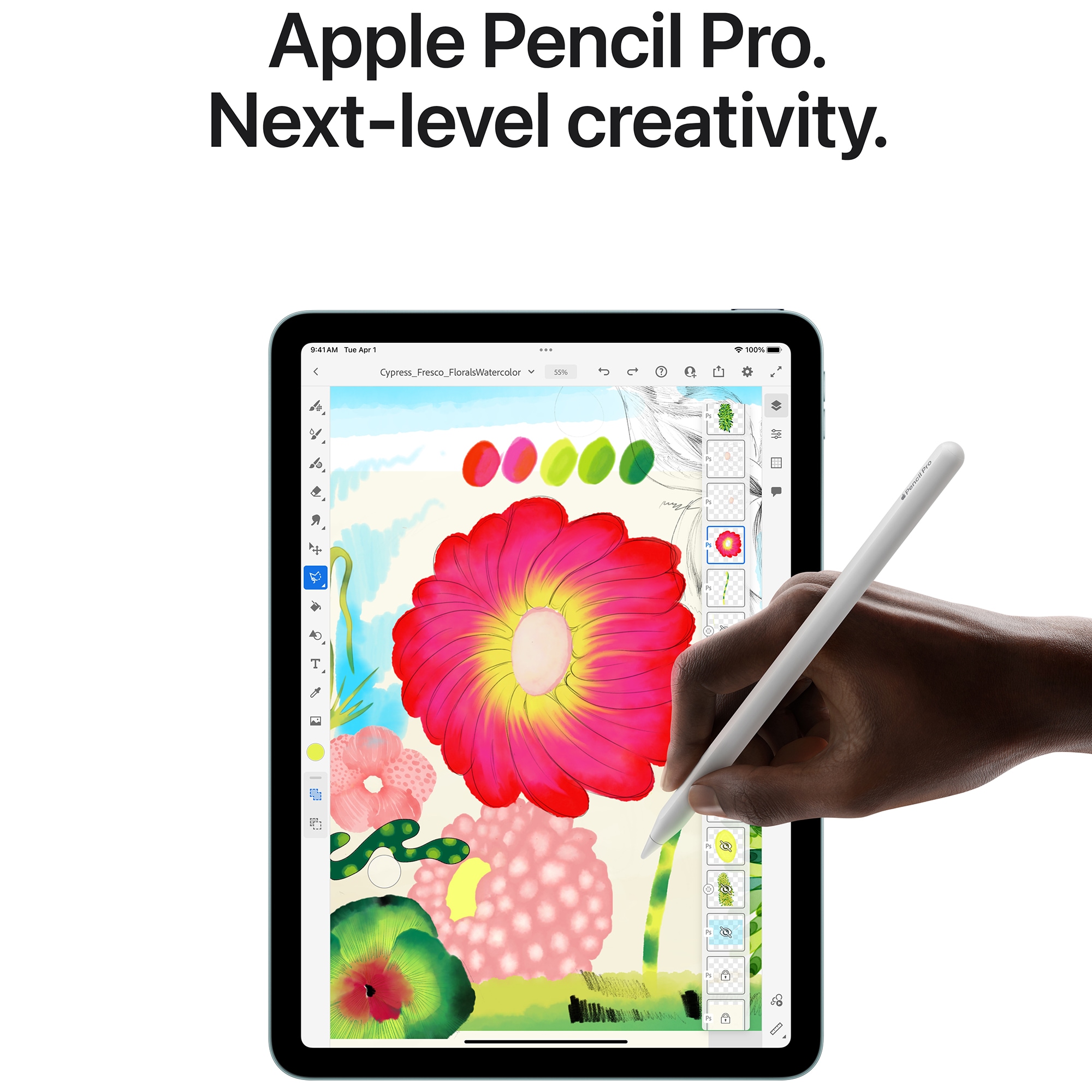 Apple - 11-inch iPad Air M3 chip Built for Apple Intelligence Wi-Fi 128GB - Purple, Purple, hires