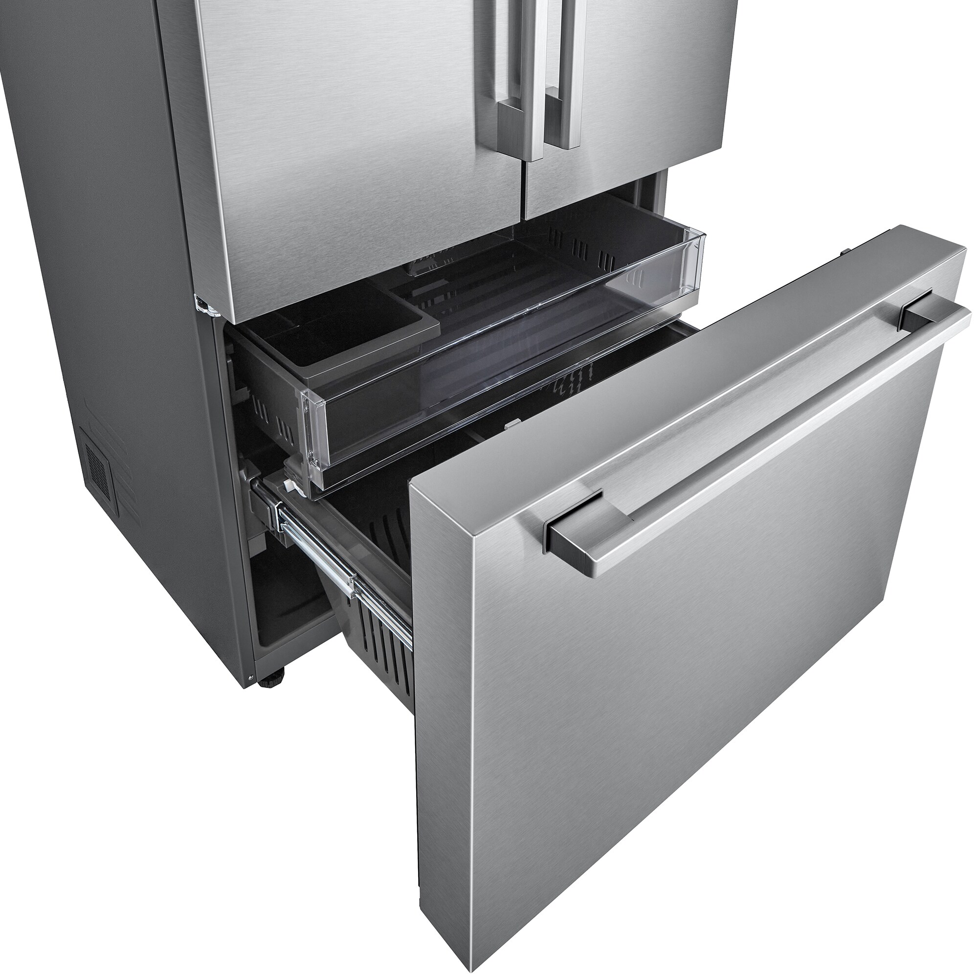 LG Studio 36 in. 26.5 cu. ft. Smart Counter Depth French Door Refrigerator with Internal Water Dispenser - PrintProof Stainless Steel, PrintProof Stainless Steel, hires