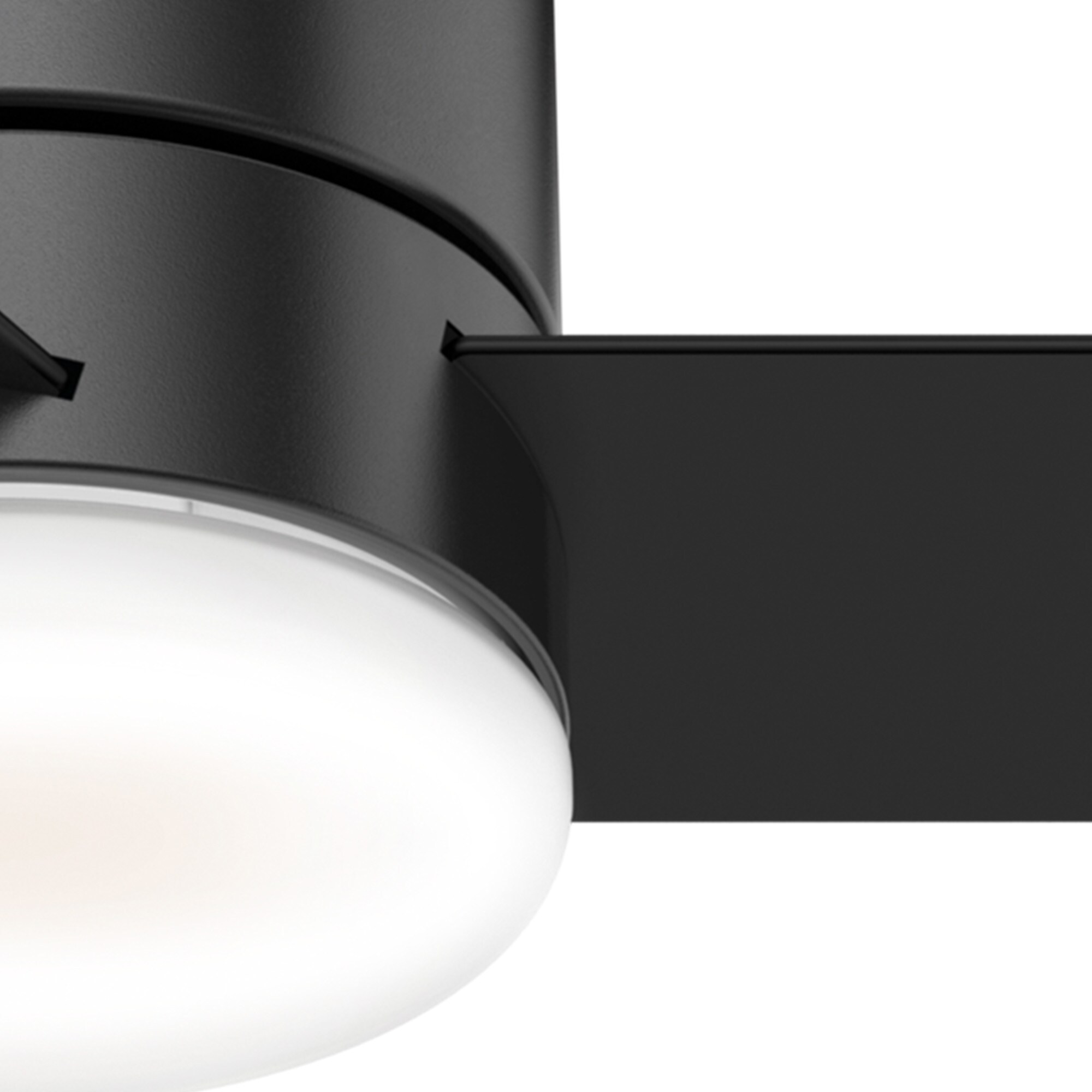 Hunter Minimus 44 in. Low Profile Ceiling Fan with LED Light Kit and Handheld Remote - Matte Black, Matte Black, hires