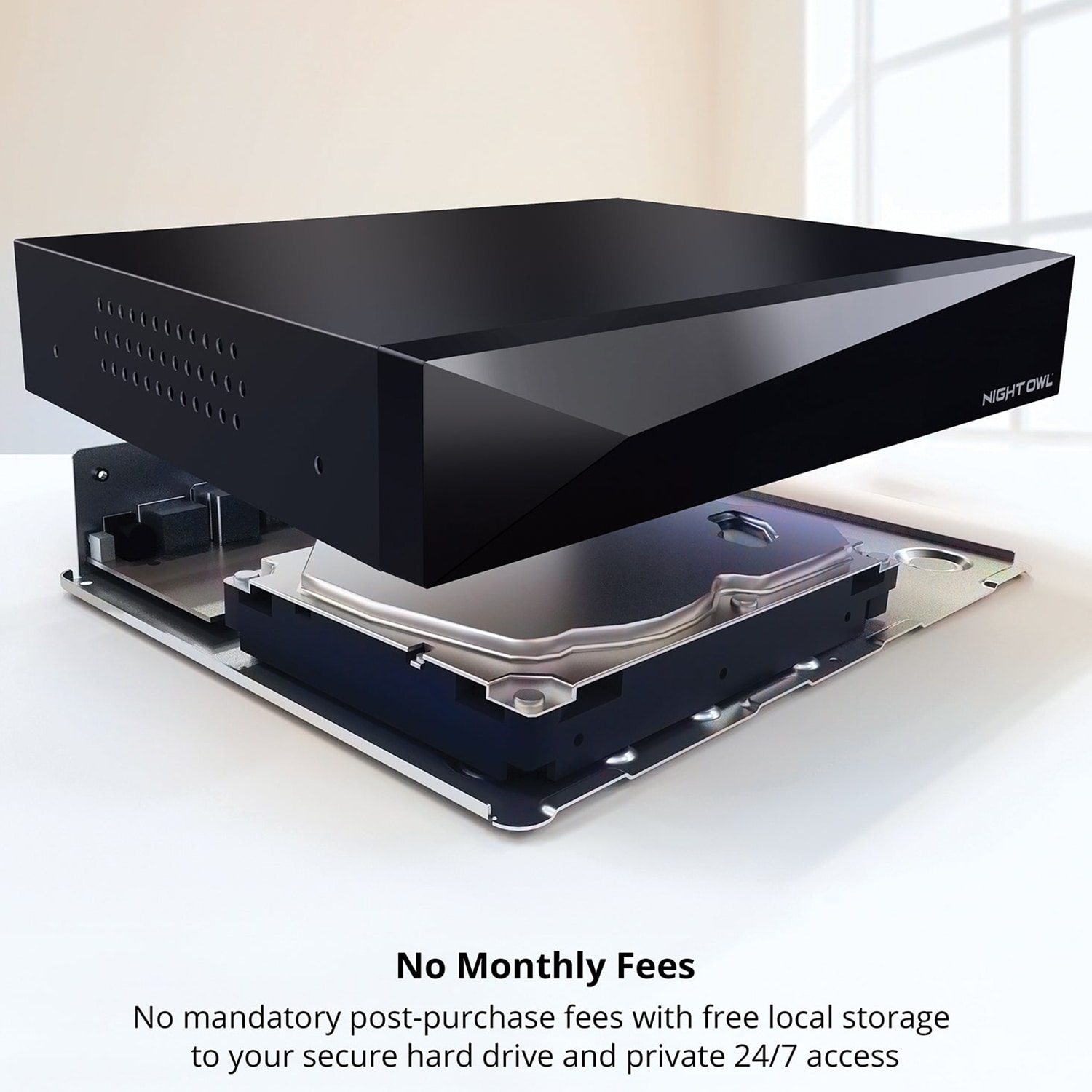 Night Owl - 12 Channel 4 Camera Wired 2K 1TB DVR Security System with 2-way Audio - White, , hires