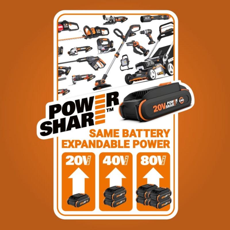 Worx LeafJet Cordless Leaf Blower with Brushless Motor, , hires